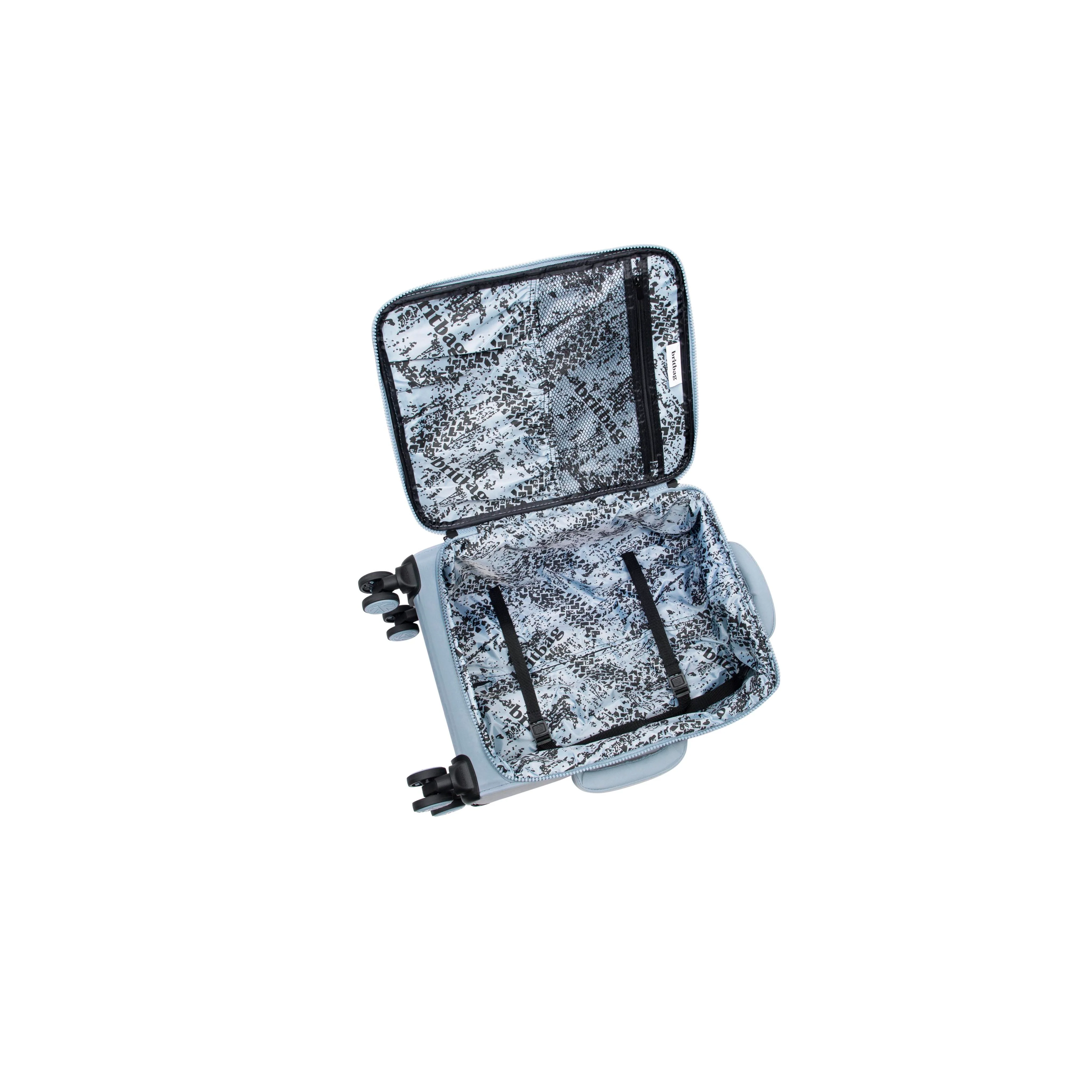BRITBAG Ashdon 22" Softside Carry-On 8 Wheel Spinner (Light Blue) - Image 7