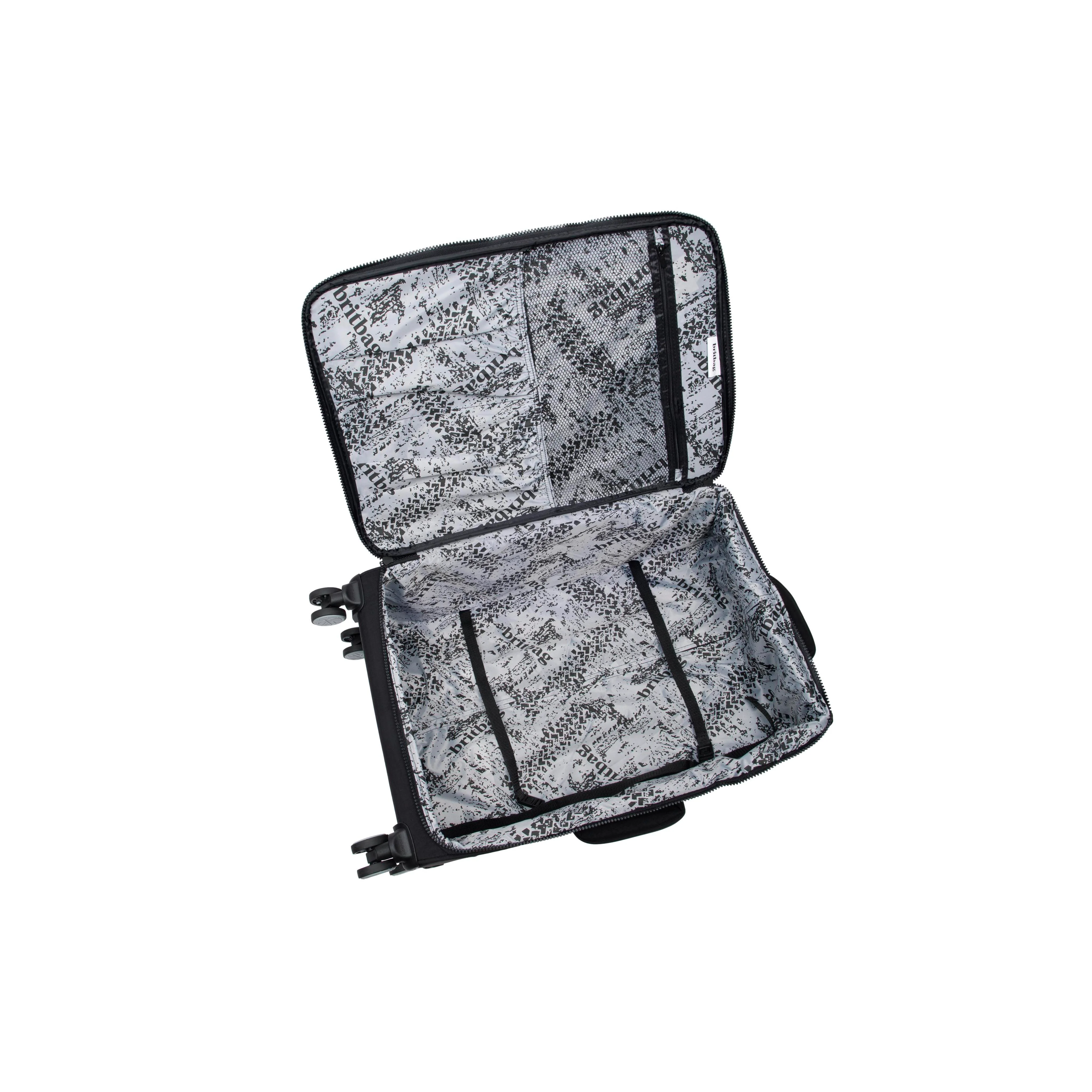 BRITBAG Ashdon 3 Piece Softside 8 Wheel Spinner Set (Black） - Image 14