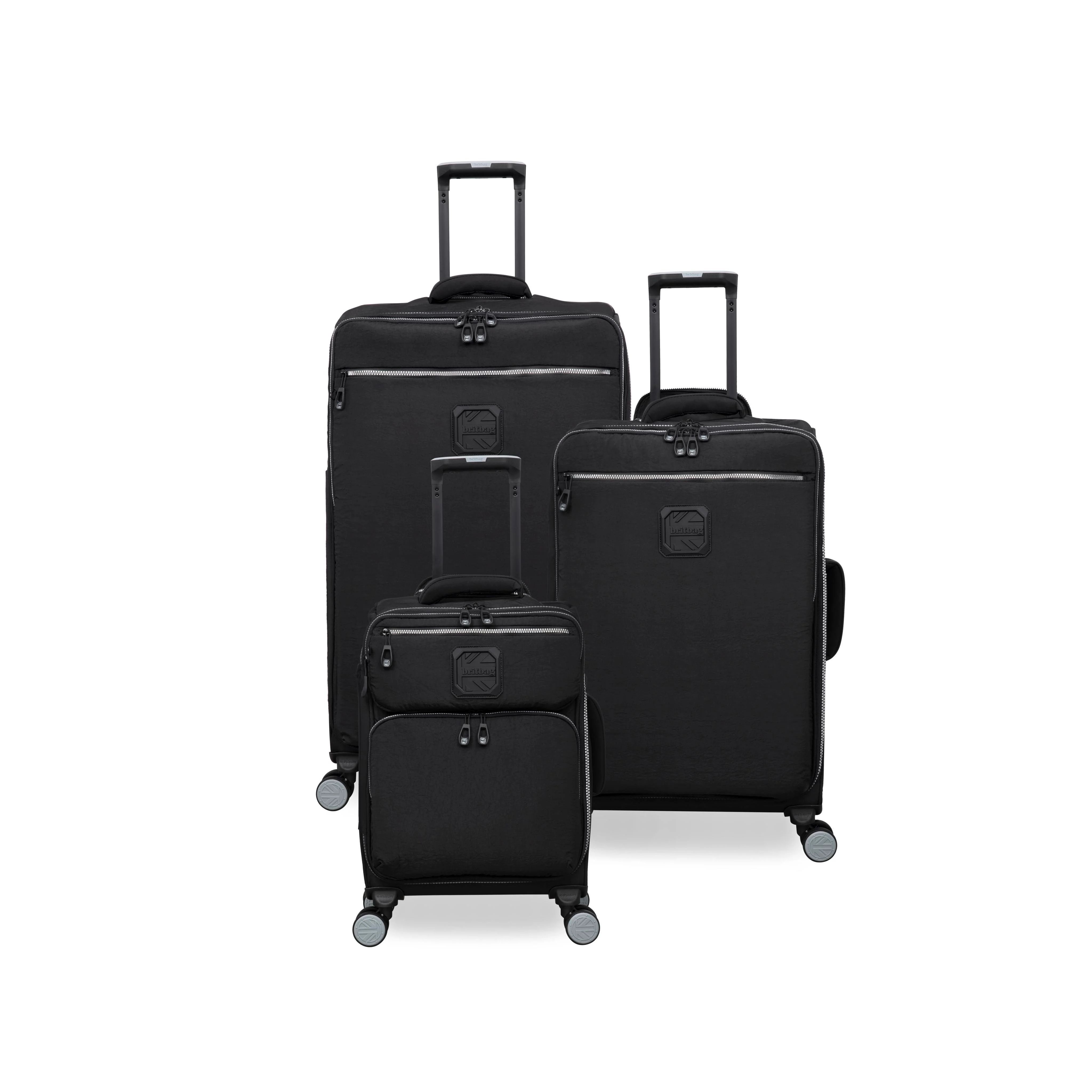 BRITBAG Ashdon 3 Piece Softside 8 Wheel Spinner Set (Black） - Image 3