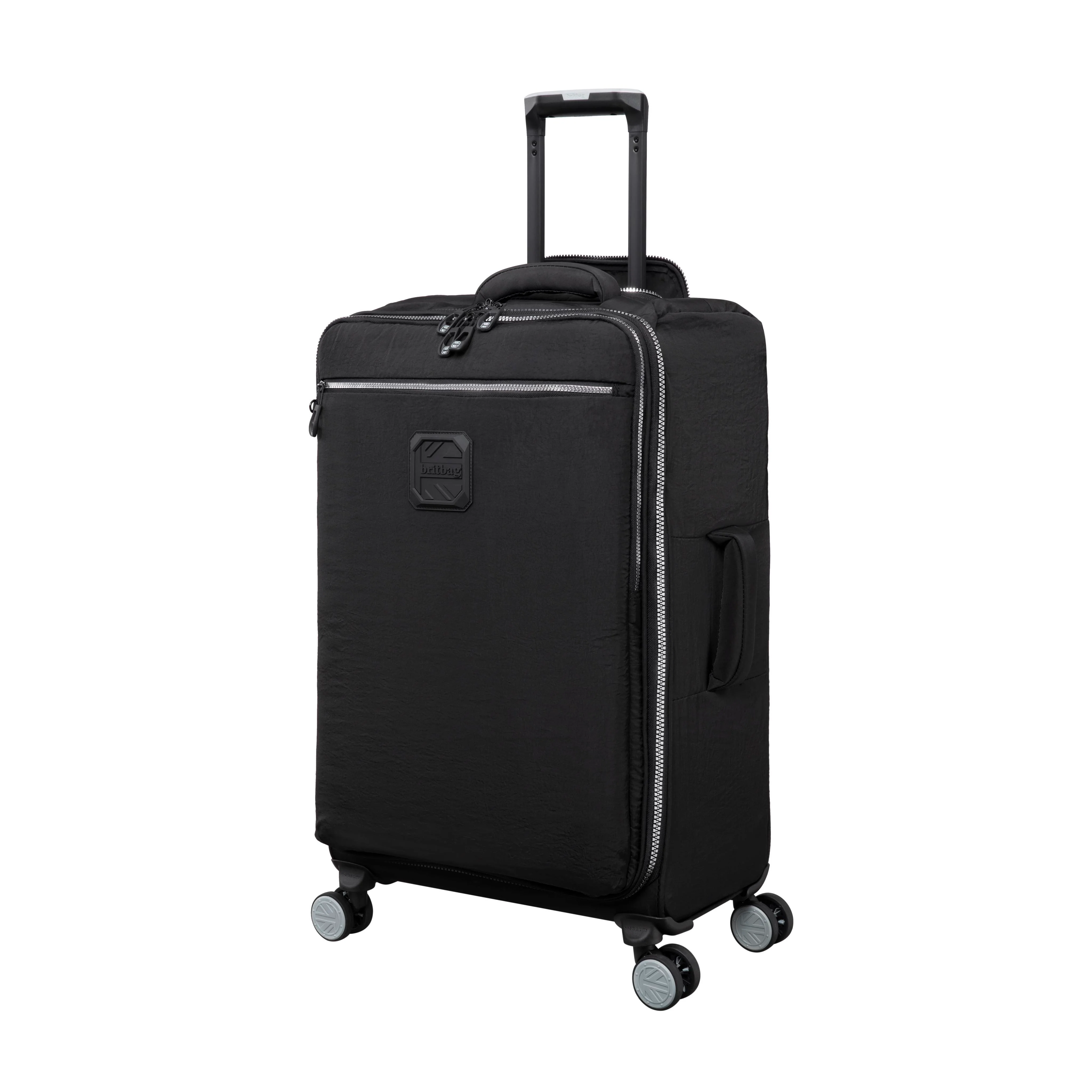 BRITBAG Ashdon 3 Piece Softside 8 Wheel Spinner Set (Black） - Image 5