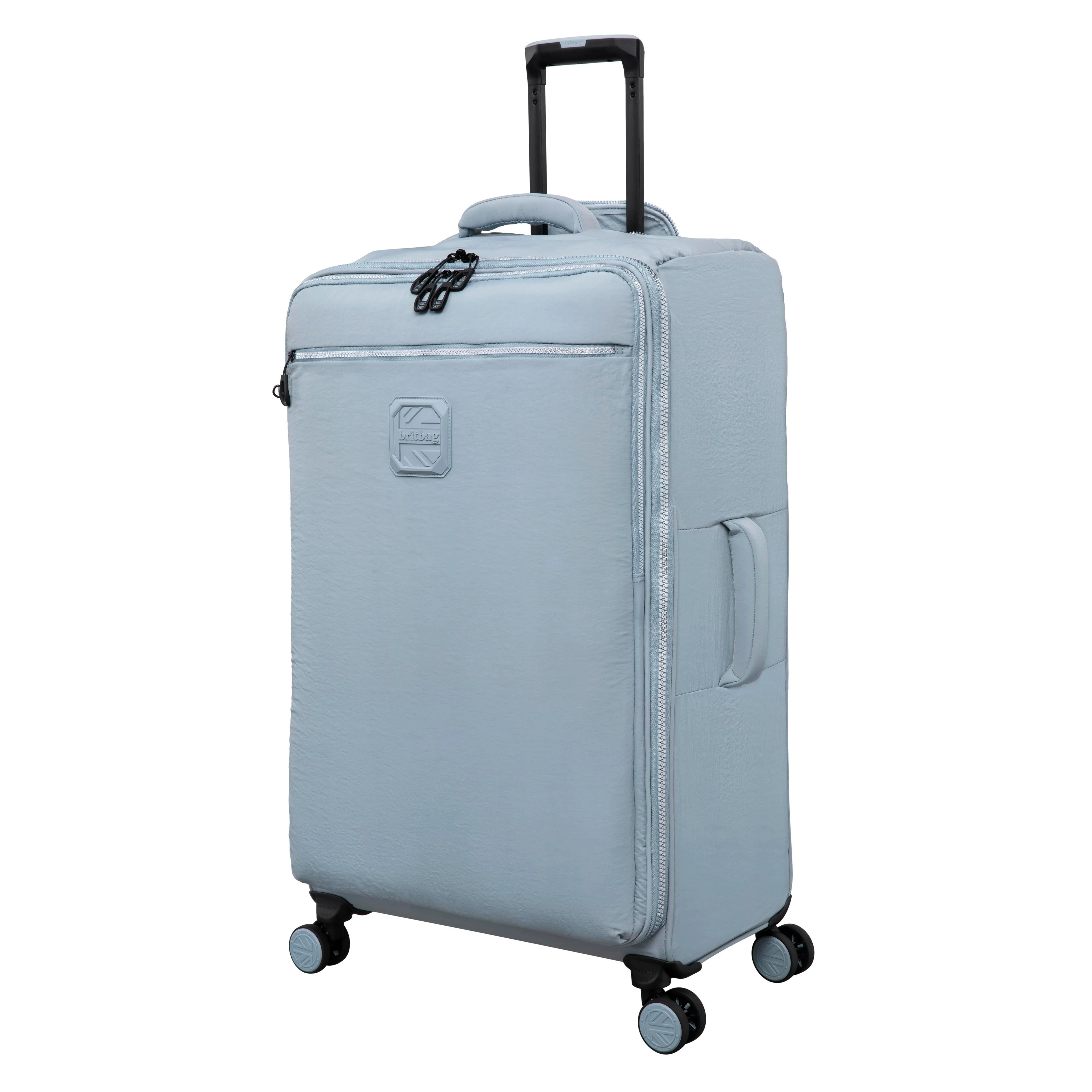 BRITBAG Ashdon 32" Softside Checked 8 Wheel Spinner (Light Blue)
