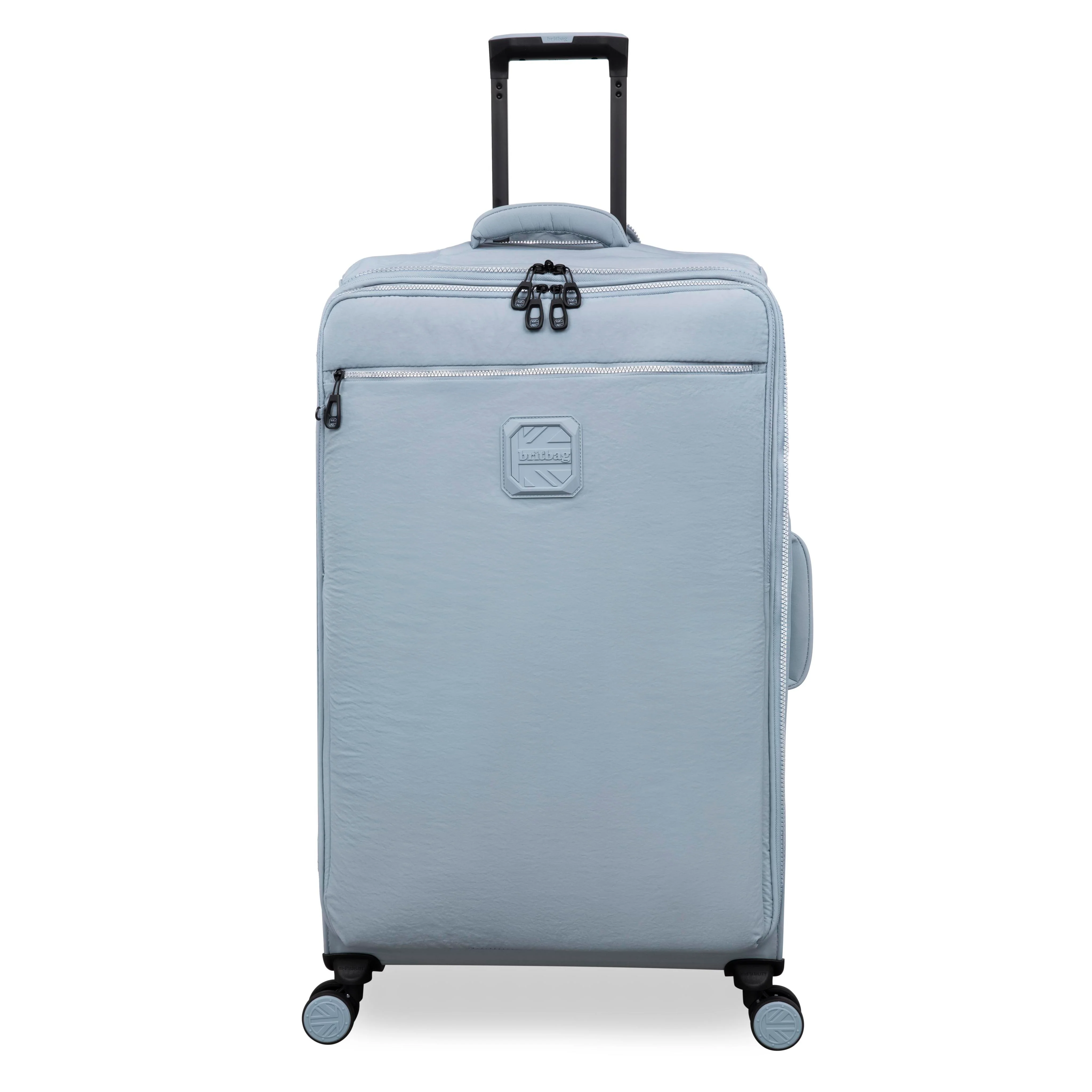 BRITBAG Ashdon 32" Softside Checked 8 Wheel Spinner (Light Blue) - Image 4