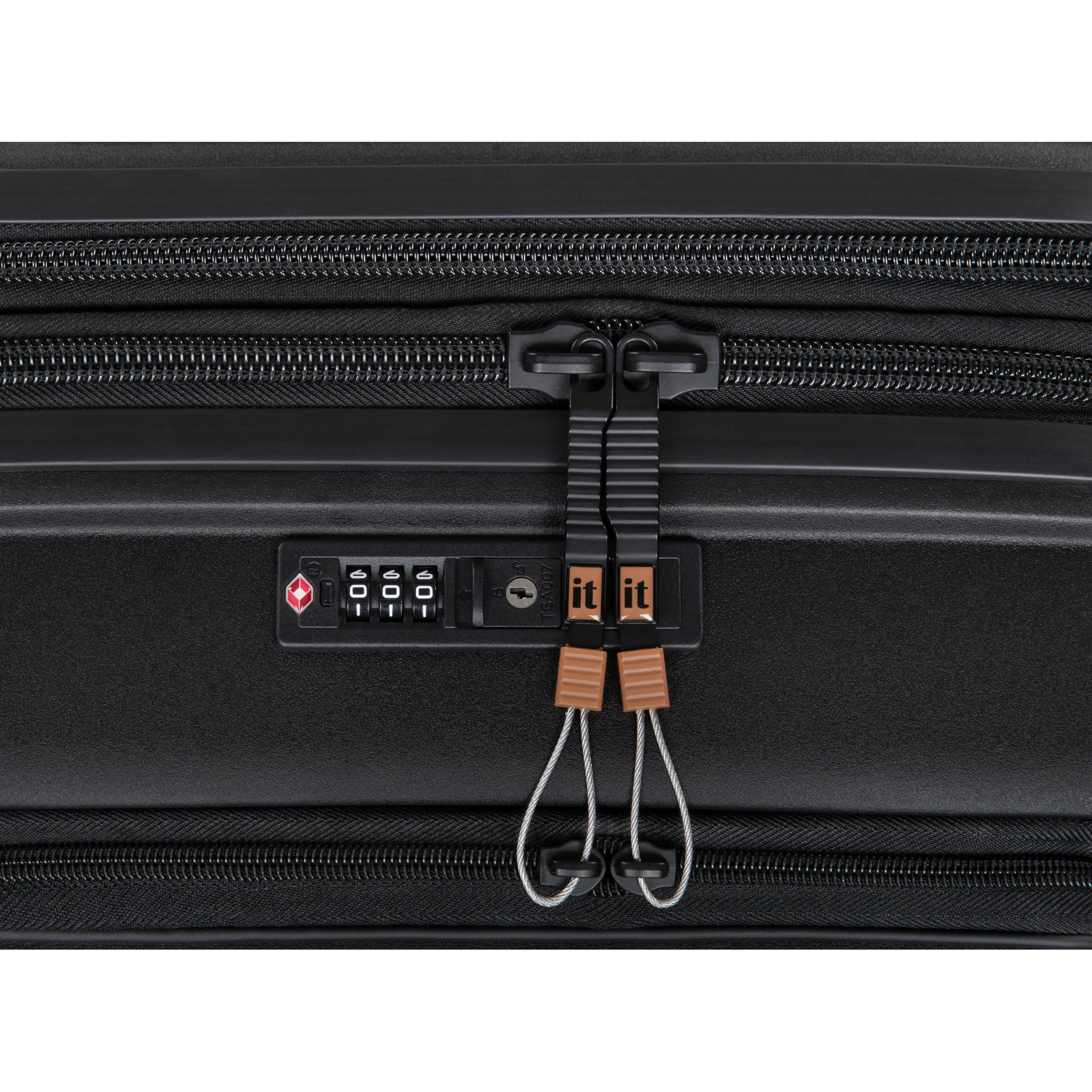 Continuous 22" Hardside Carry-On 8 Wheel Expandable Spinner with Hard Pocket (Black) - Image 7