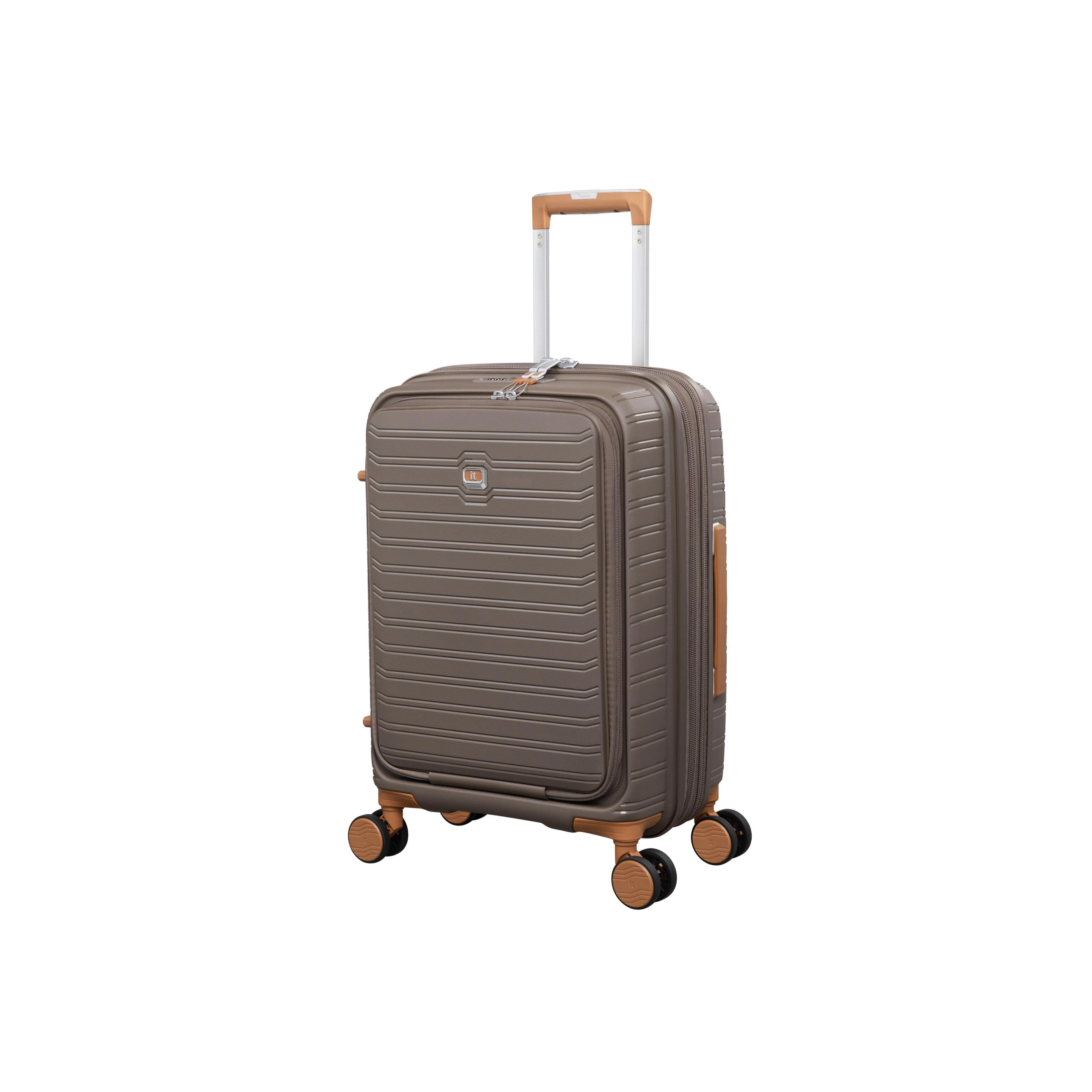 Continuous 22" Hardside Carry-On 8 Wheel Expandable Spinner with Hard Pocket (Coffee Quartz)