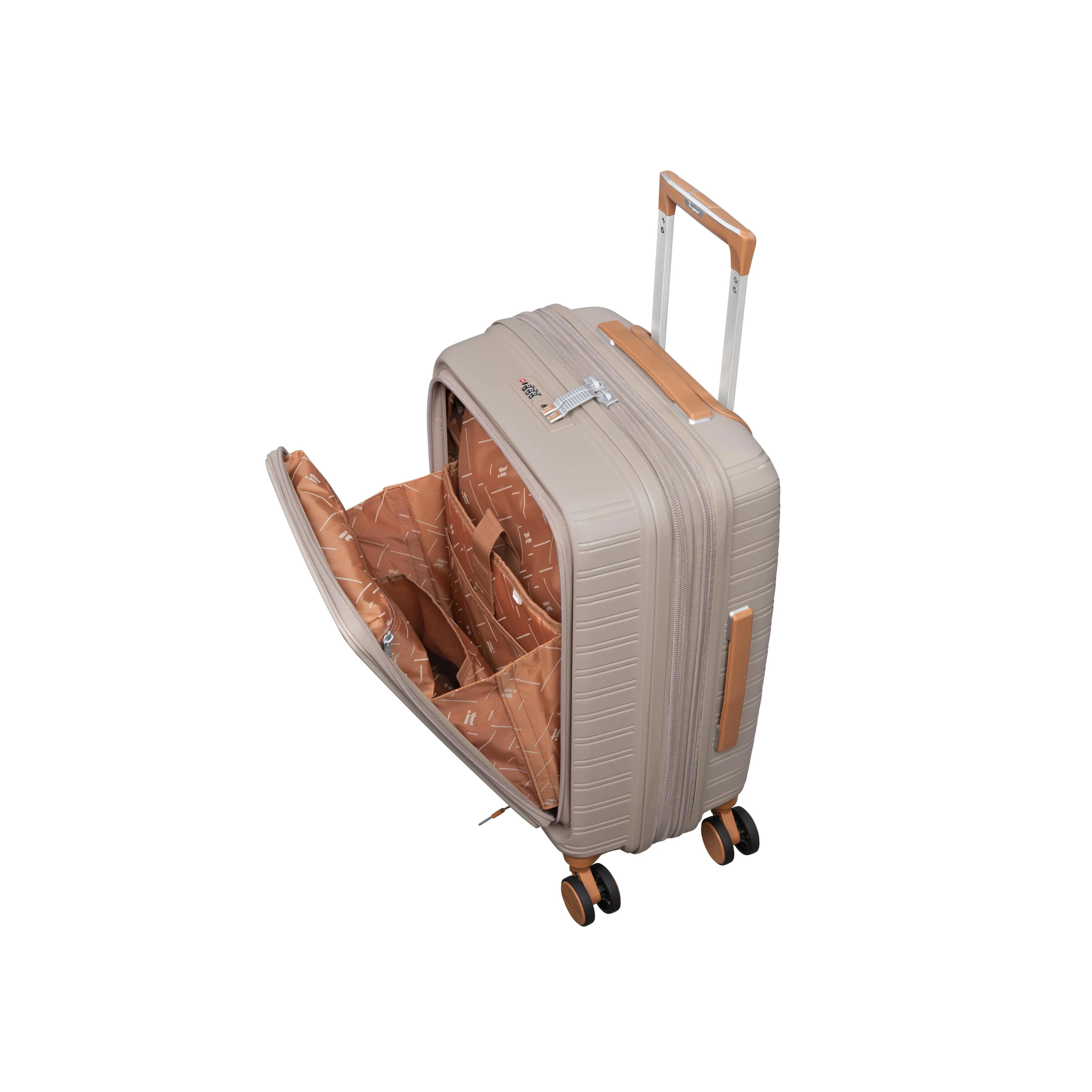 Continuous 22" Hardside Carry-On 8 Wheel Expandable Spinner with Hard Pocket (Crockery) - Image 6