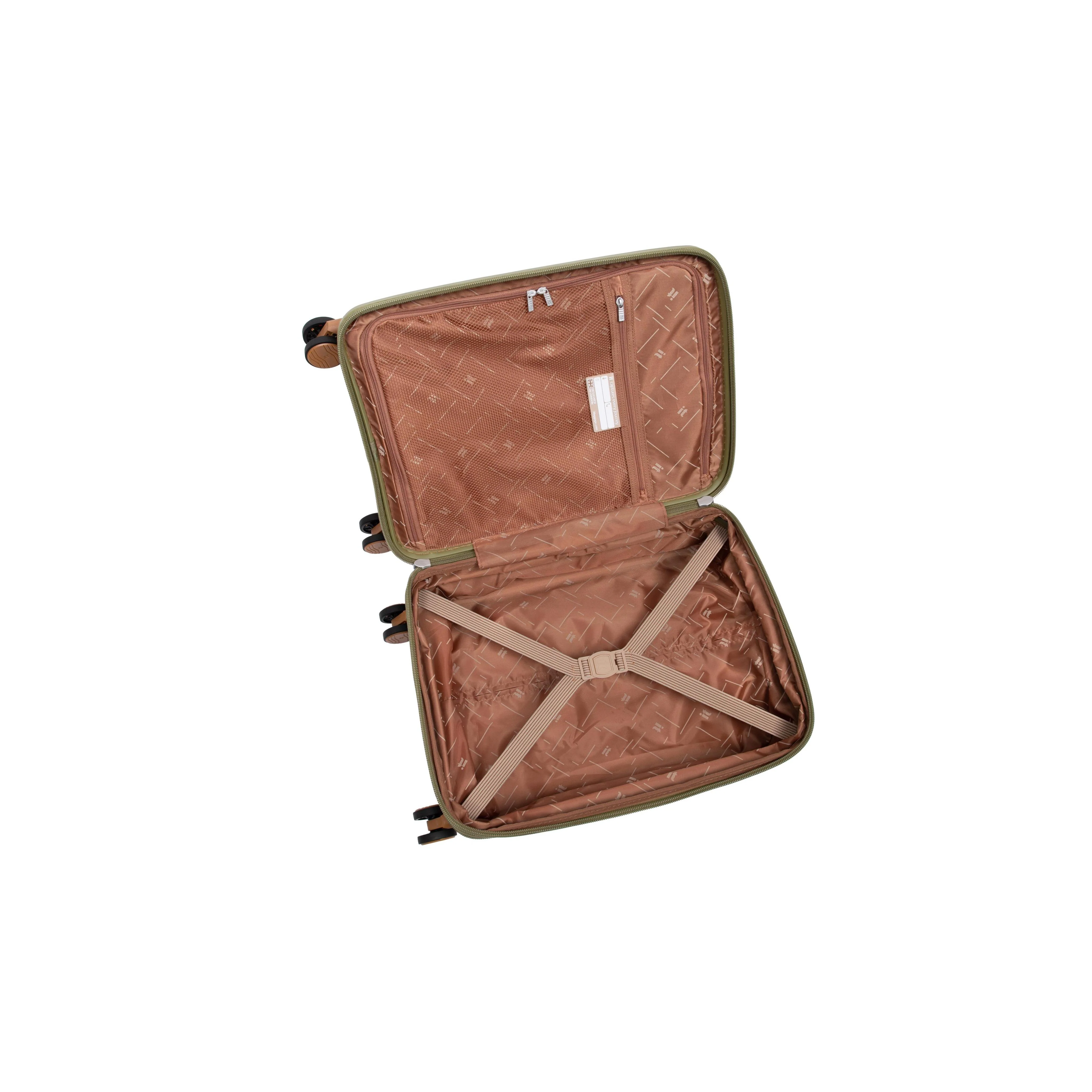 Continuous 22" Hardside Carry-On 8 Wheel Expandable Spinner with Hard Pocket (Olive Drab) - Image 8