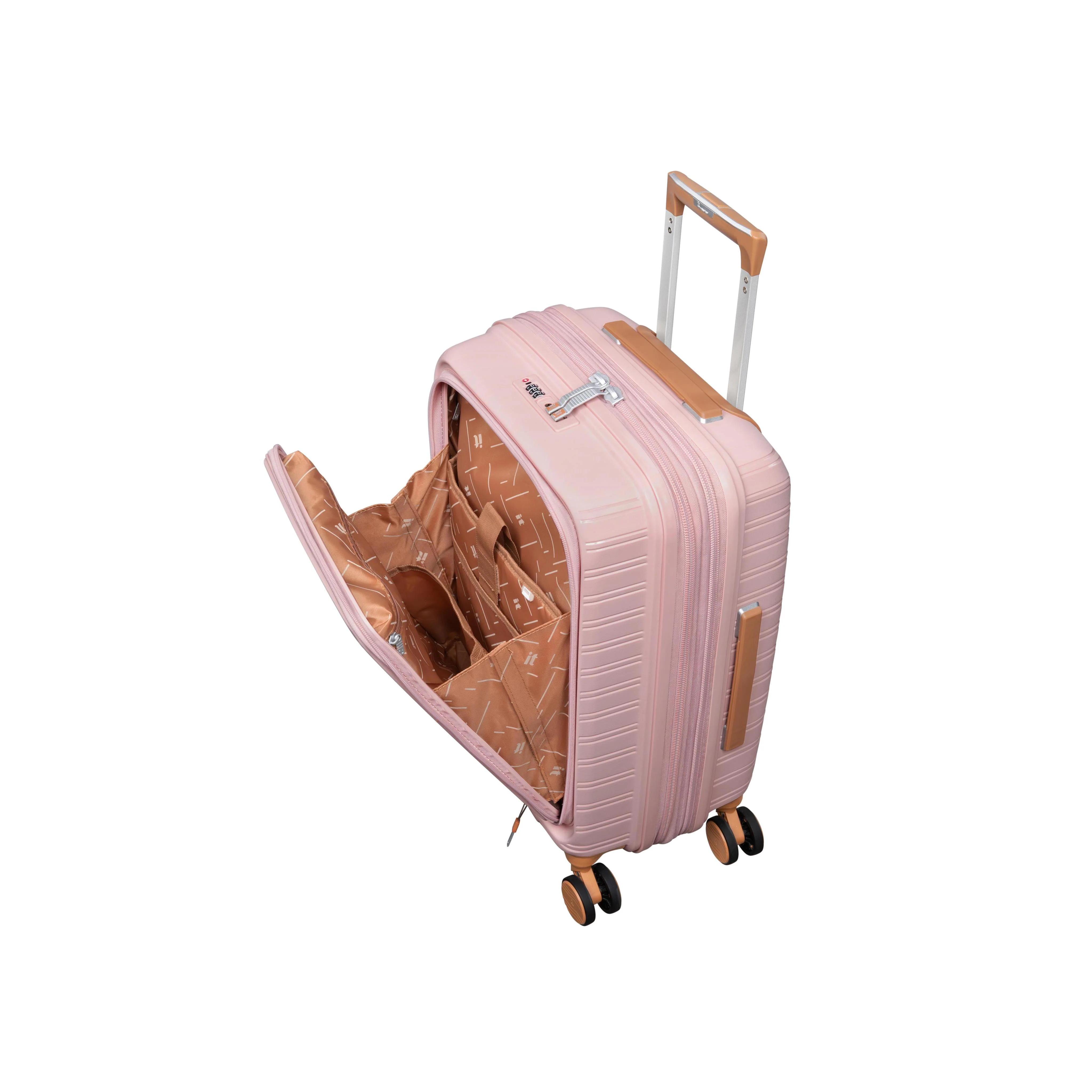 Continuous 22" Hardside Carry-On 8 Wheel Expandable Spinner with Hard Pocket (Peach Whip) - Image 6