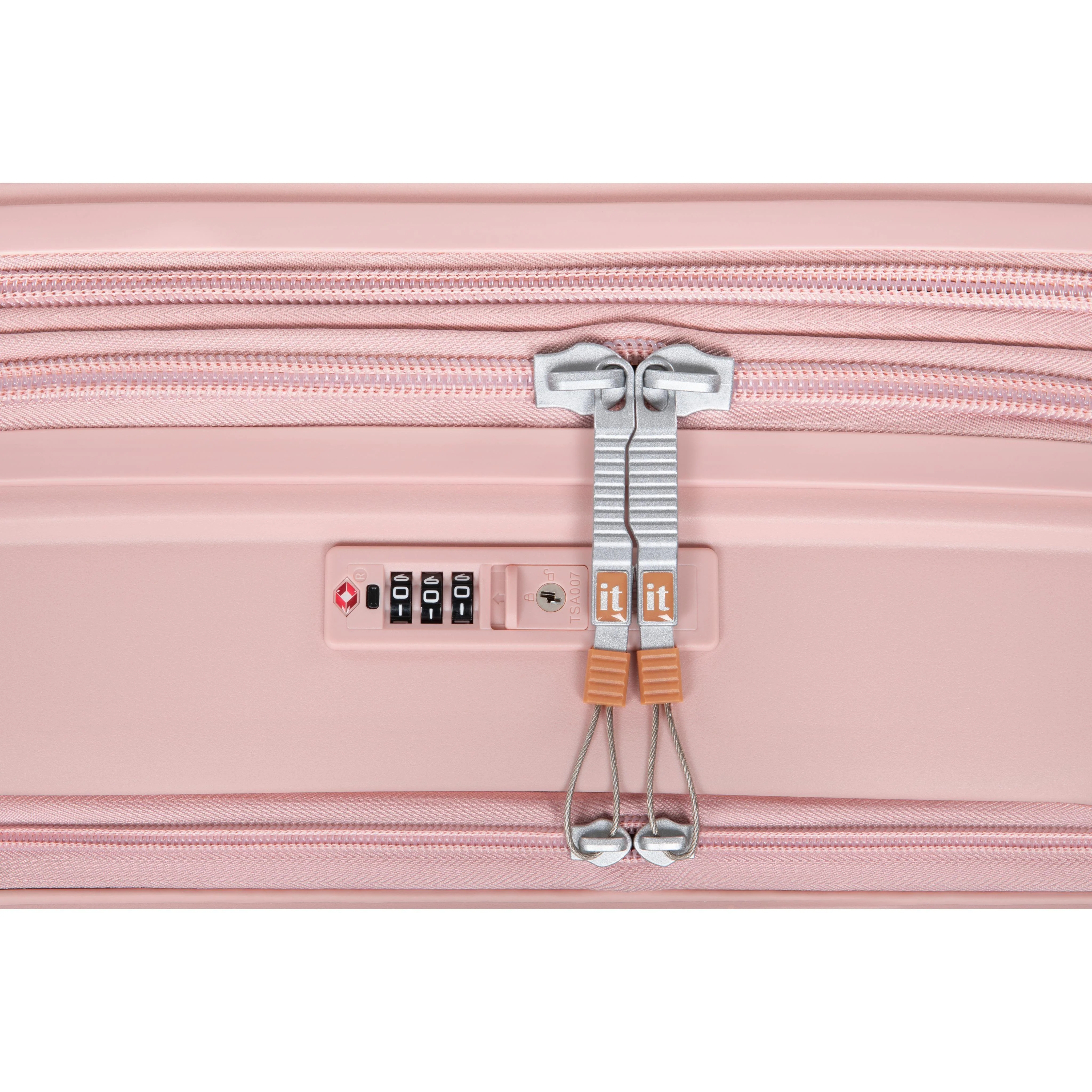 Continuous 22" Hardside Carry-On 8 Wheel Expandable Spinner with Hard Pocket (Peach Whip) - Image 7