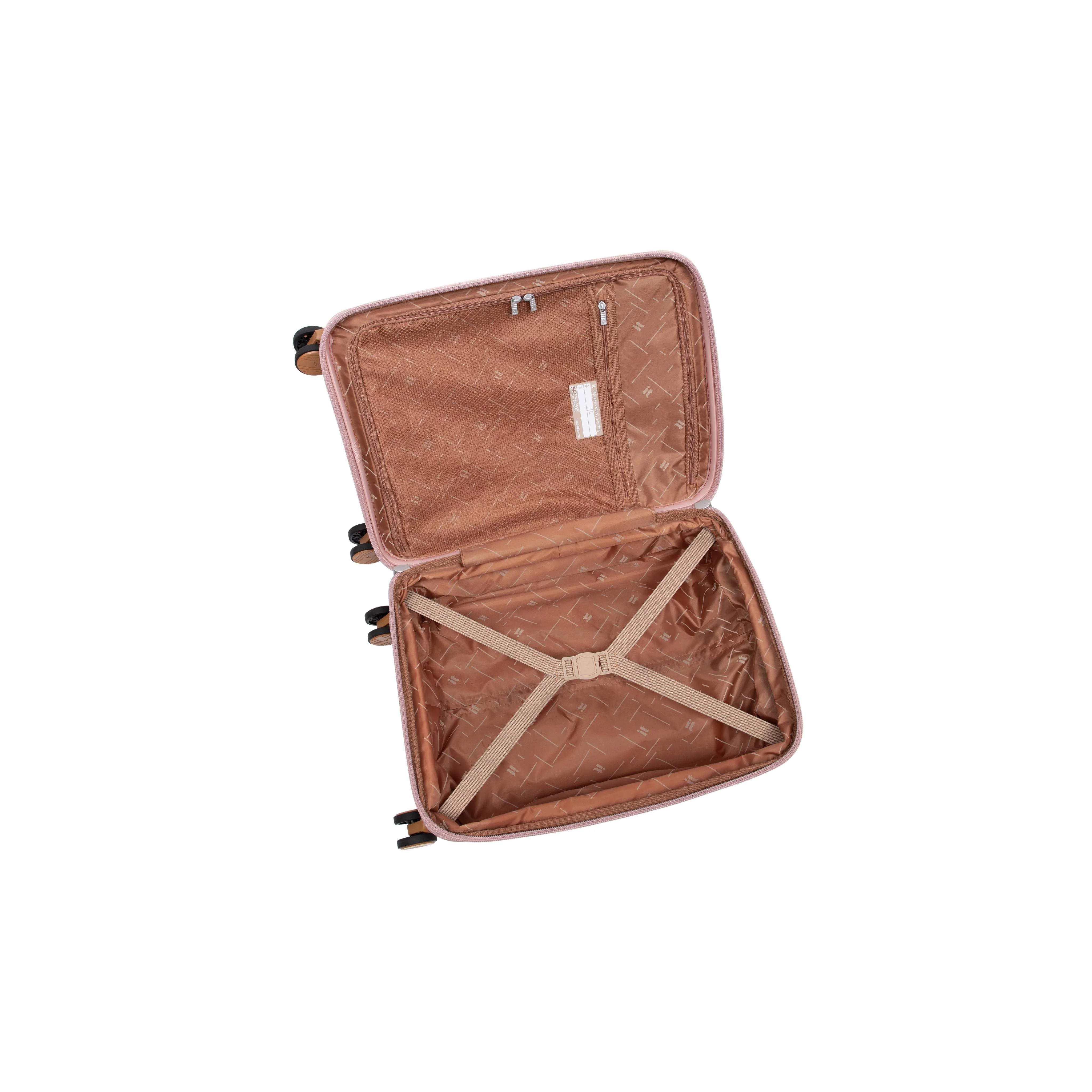 Continuous 22" Hardside Carry-On 8 Wheel Expandable Spinner with Hard Pocket (Peach Whip) - Image 8