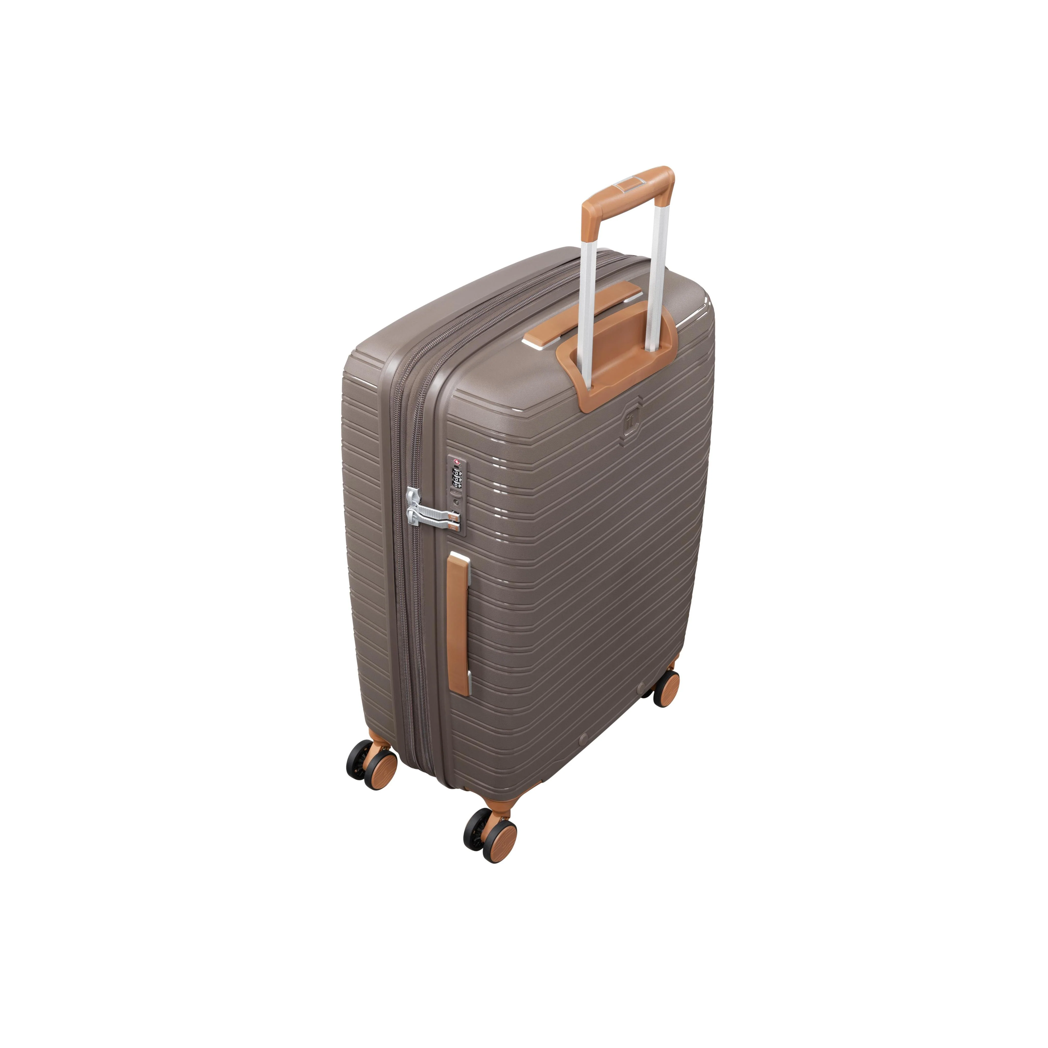 Continuous 22" Hardside Carry-On 8 Wheel Expandable Spinner with Soft Pocket (Coffee Quartz) - Image 4