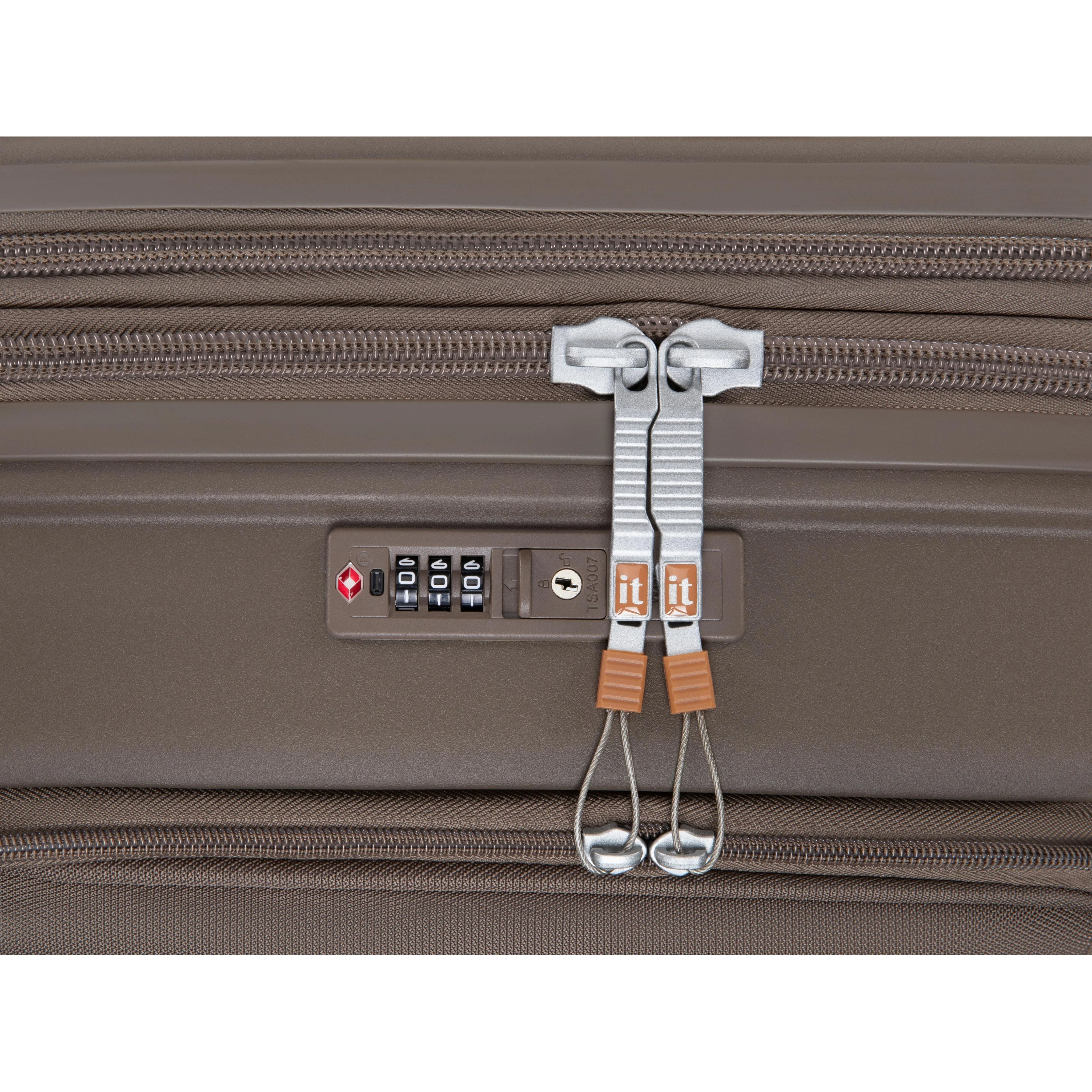 Continuous 22" Hardside Carry-On 8 Wheel Expandable Spinner with Soft Pocket (Coffee Quartz) - Image 7