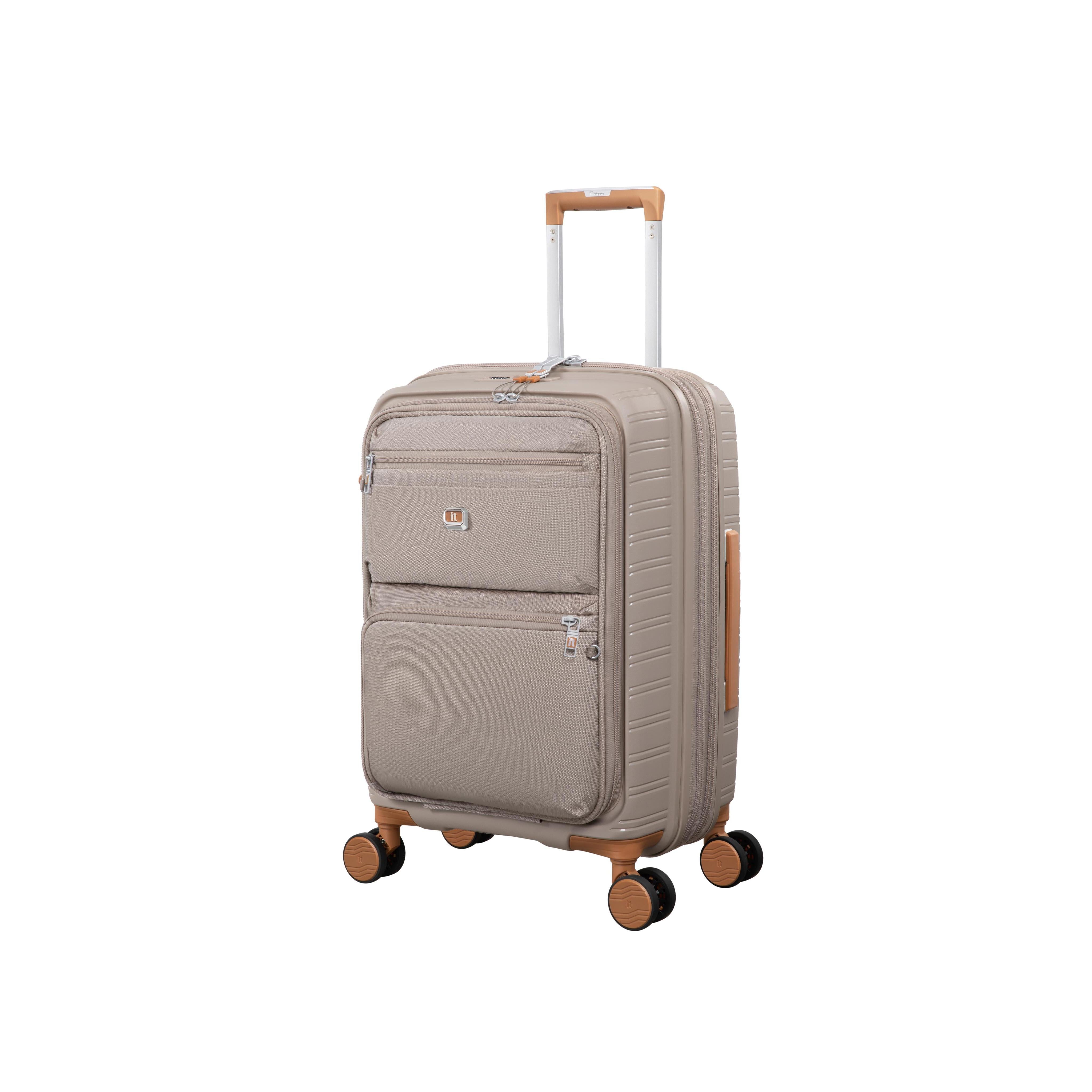 Continuous 22" Hardside Carry-On 8 Wheel Expandable Spinner with Soft Pocket (Crockery)