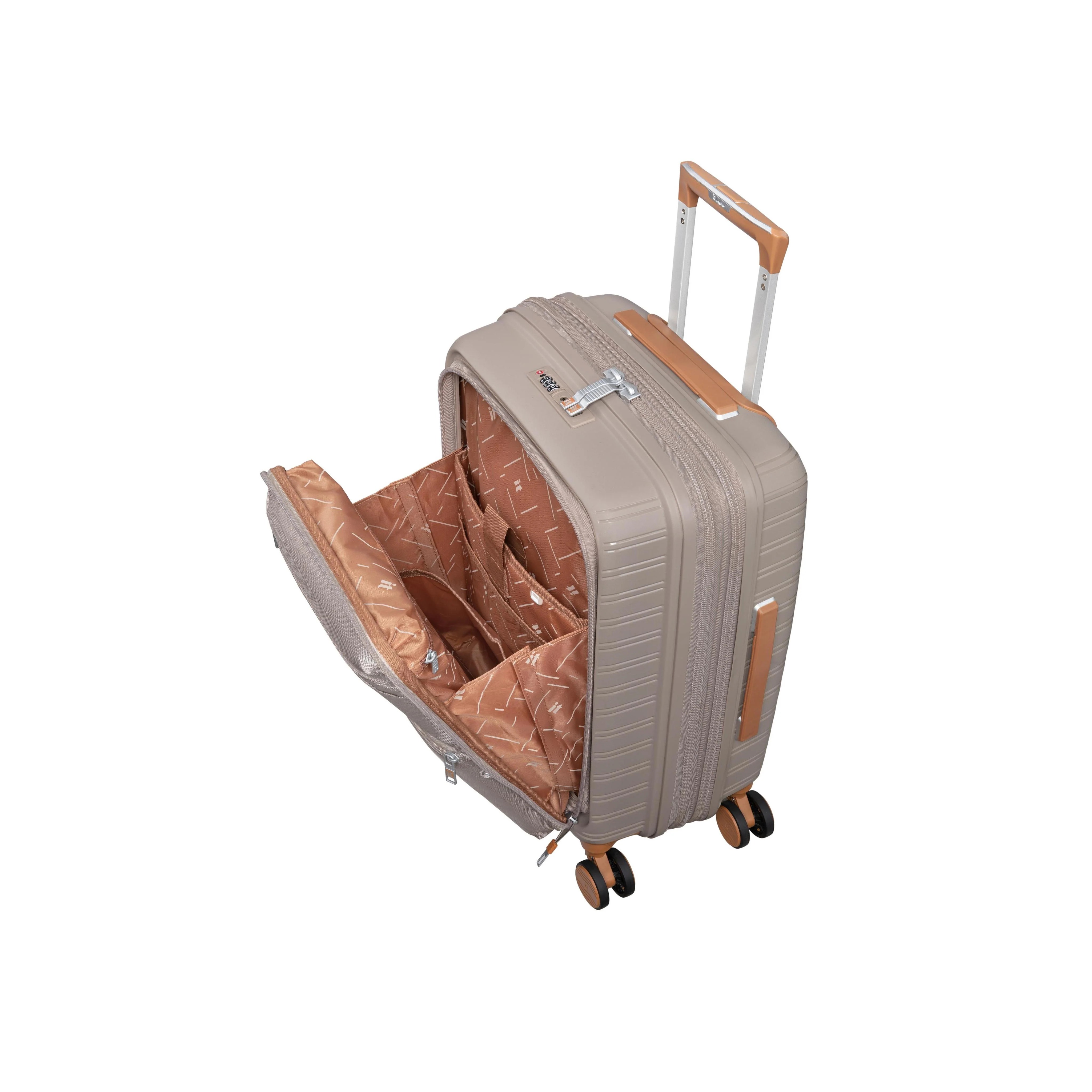 Continuous 22" Hardside Carry-On 8 Wheel Expandable Spinner with Soft Pocket (Crockery) - Image 6