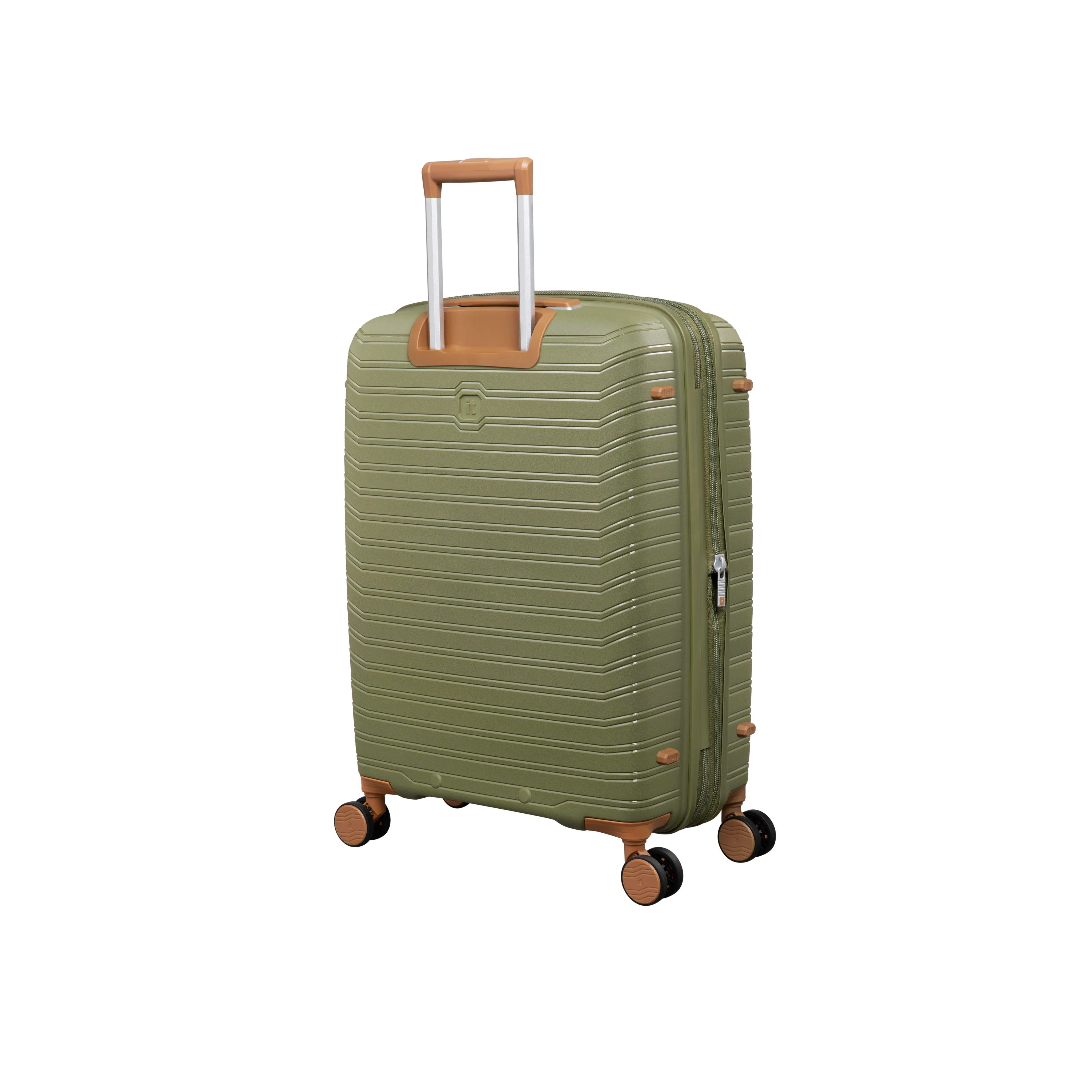 Continuous 22" Hardside Carry-On 8 Wheel Expandable Spinner with Soft Pocket (Olive Drab) - Image 3