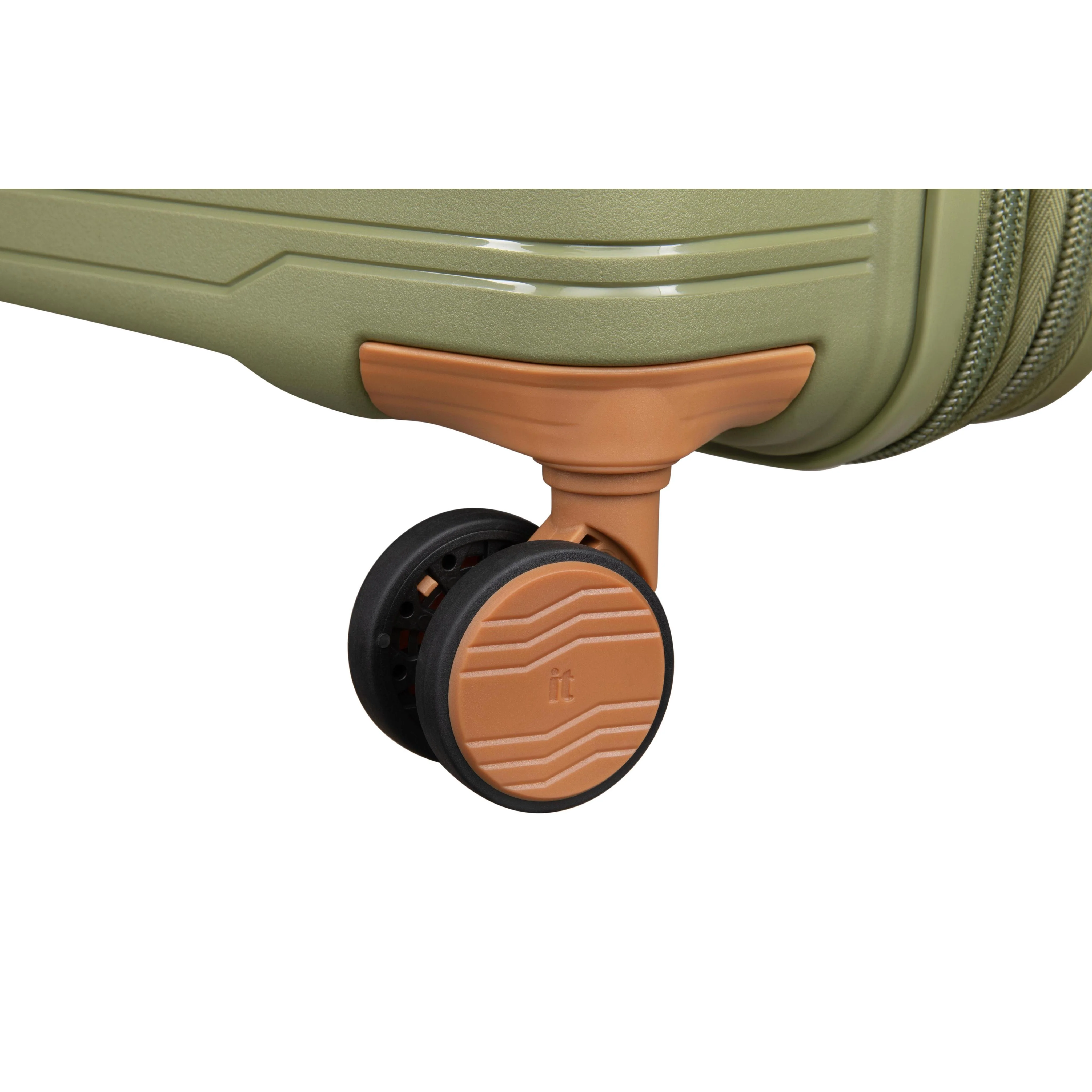 Continuous 22" Hardside Carry-On 8 Wheel Expandable Spinner with Soft Pocket (Olive Drab) - Image 9
