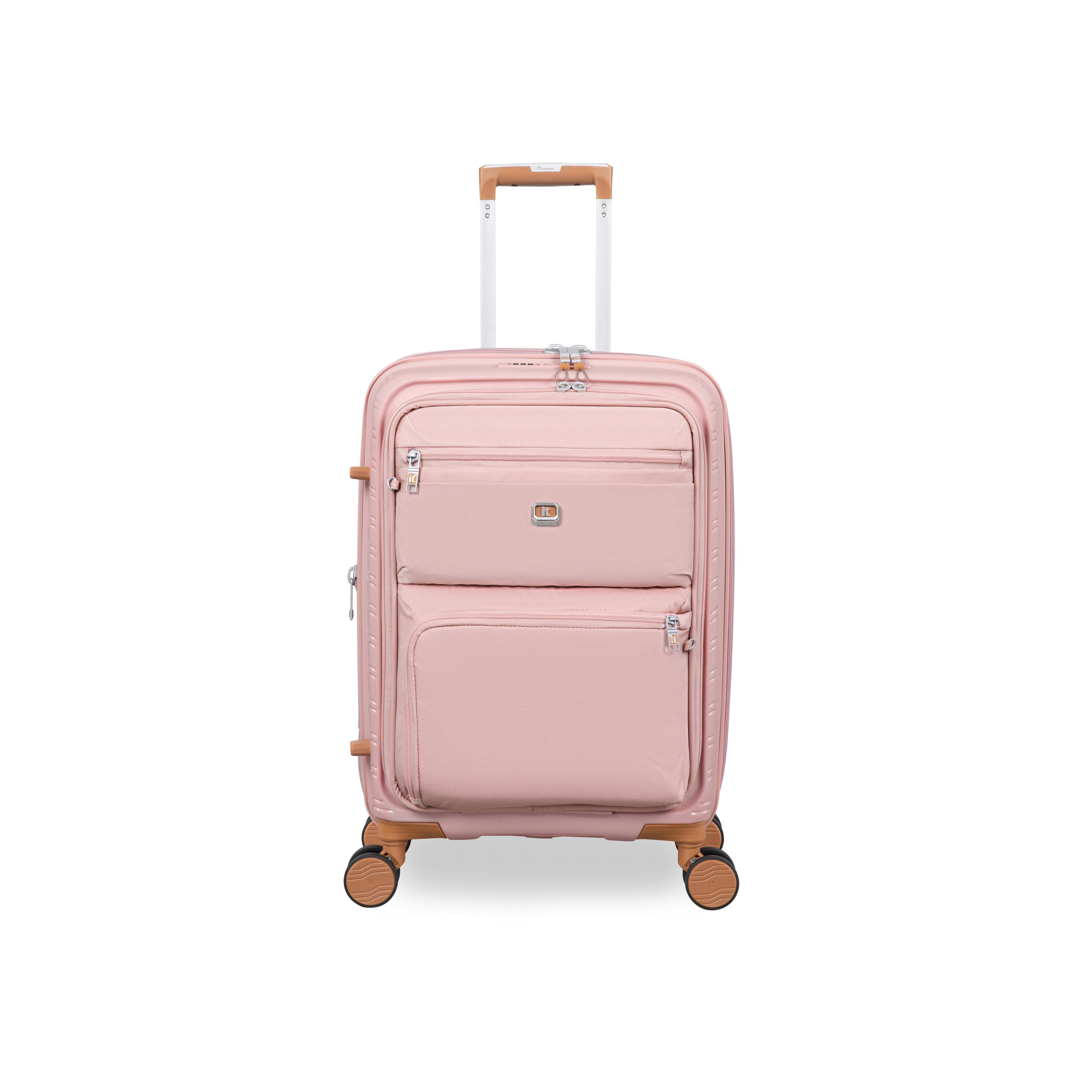 Continuous 22" Hardside Carry-On 8 Wheel Expandable Spinner with Soft Pocket (Peach Whip) - Image 2