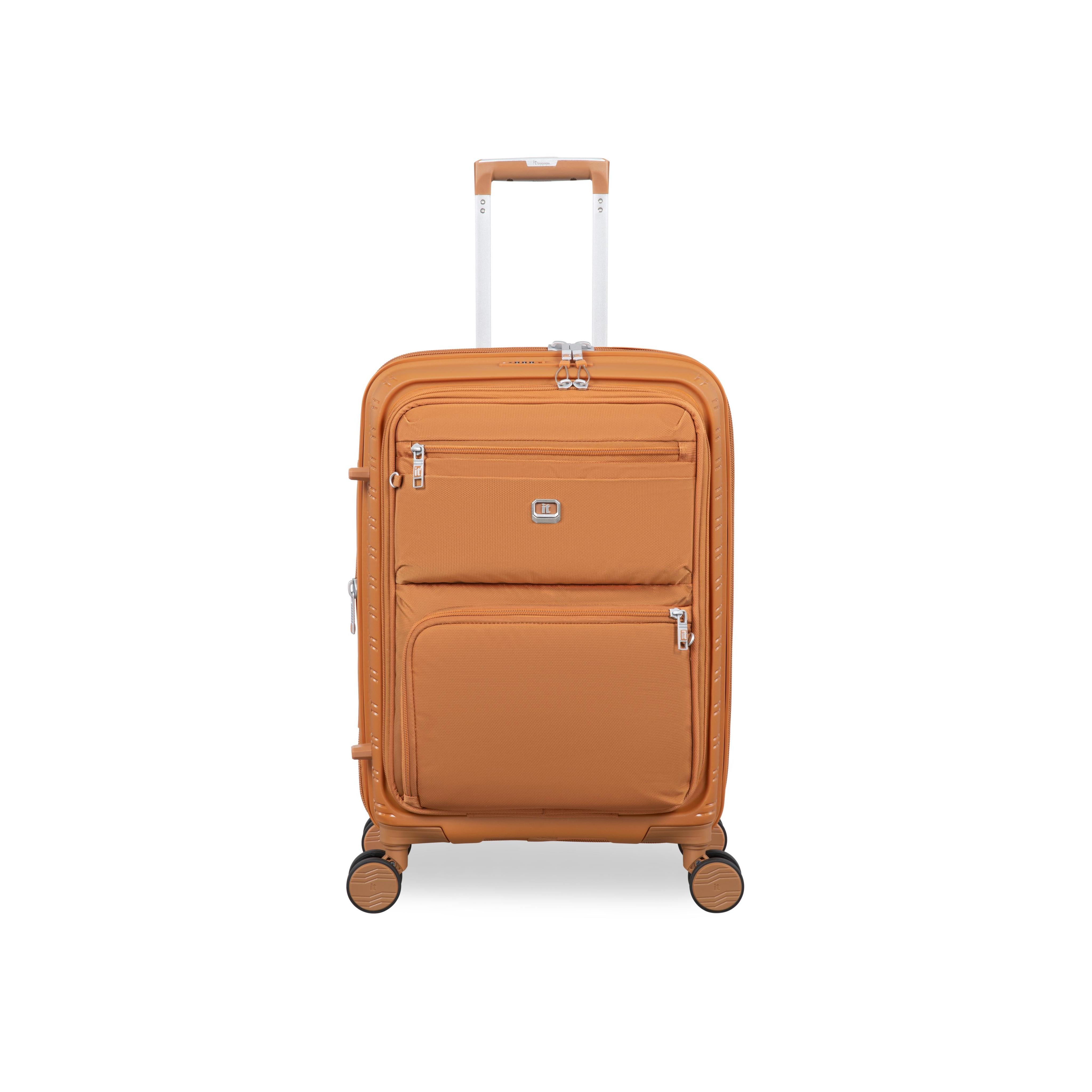 Continuous 22" Hardside Carry-On 8 Wheel Expandable Spinner with Soft Pocket (Pumpkin Spice) - Image 2