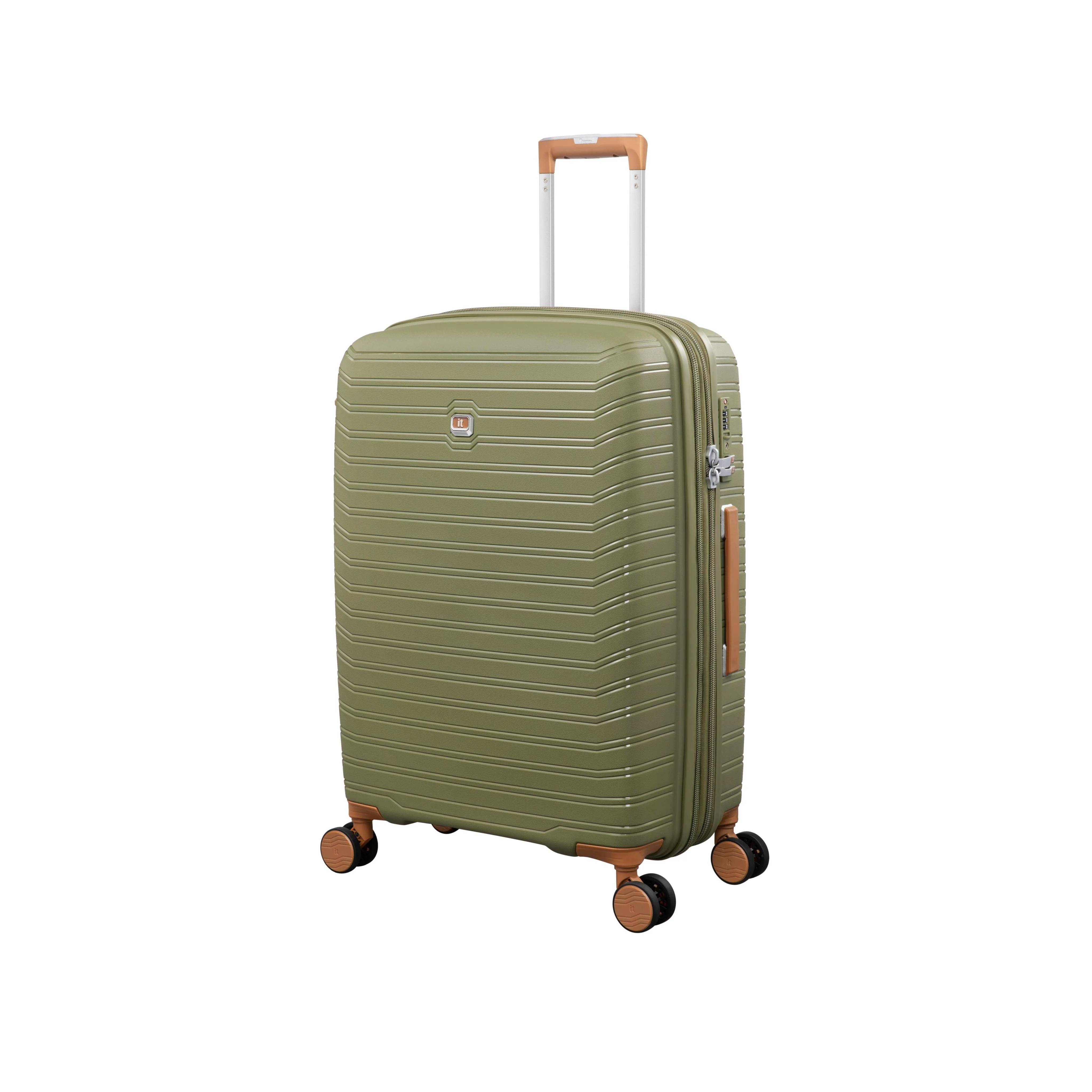 Continuous 26" Hardside Checked 8 Wheel Expandable Spinner (Olive Drab)