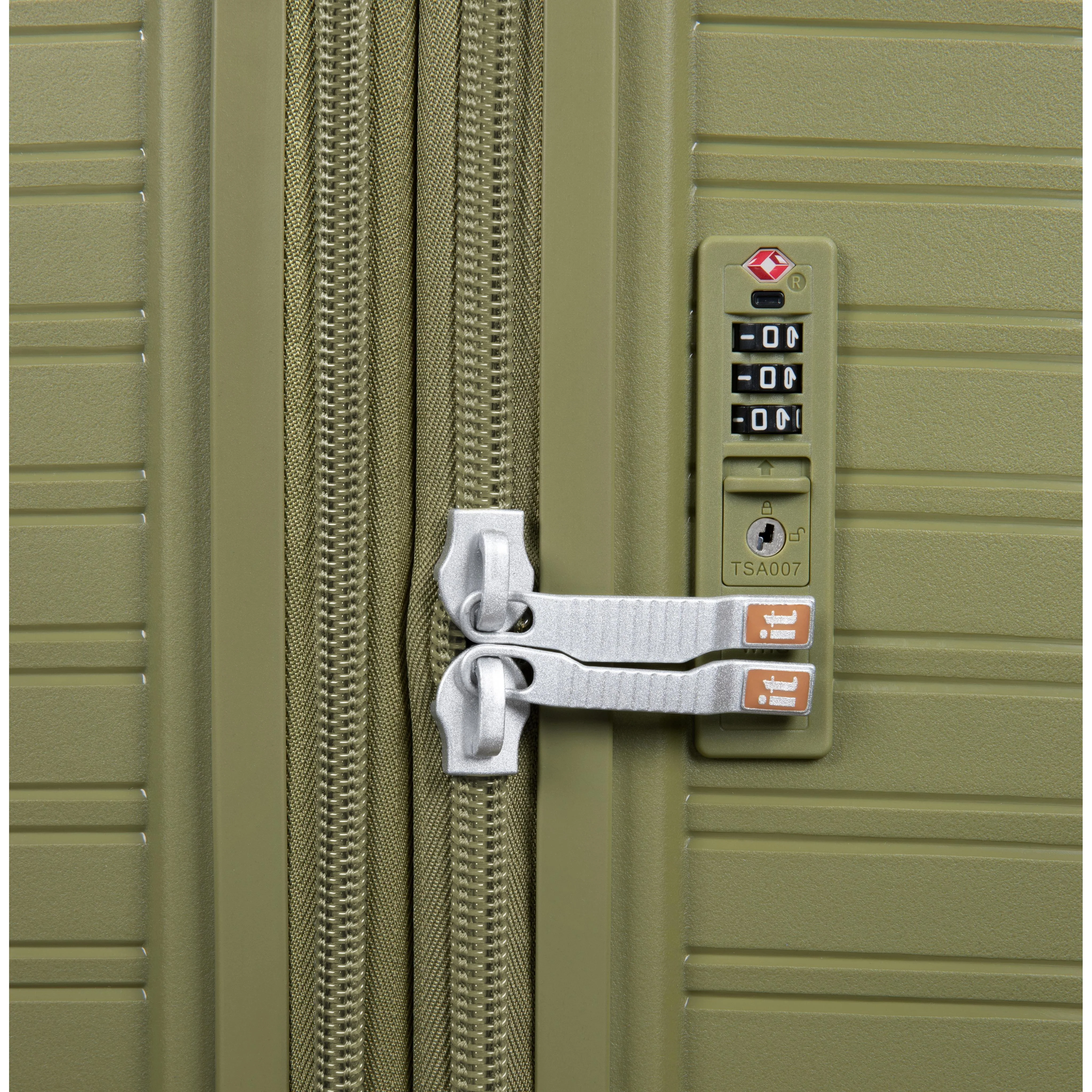 Continuous 26" Hardside Checked 8 Wheel Expandable Spinner (Olive Drab) - Image 6