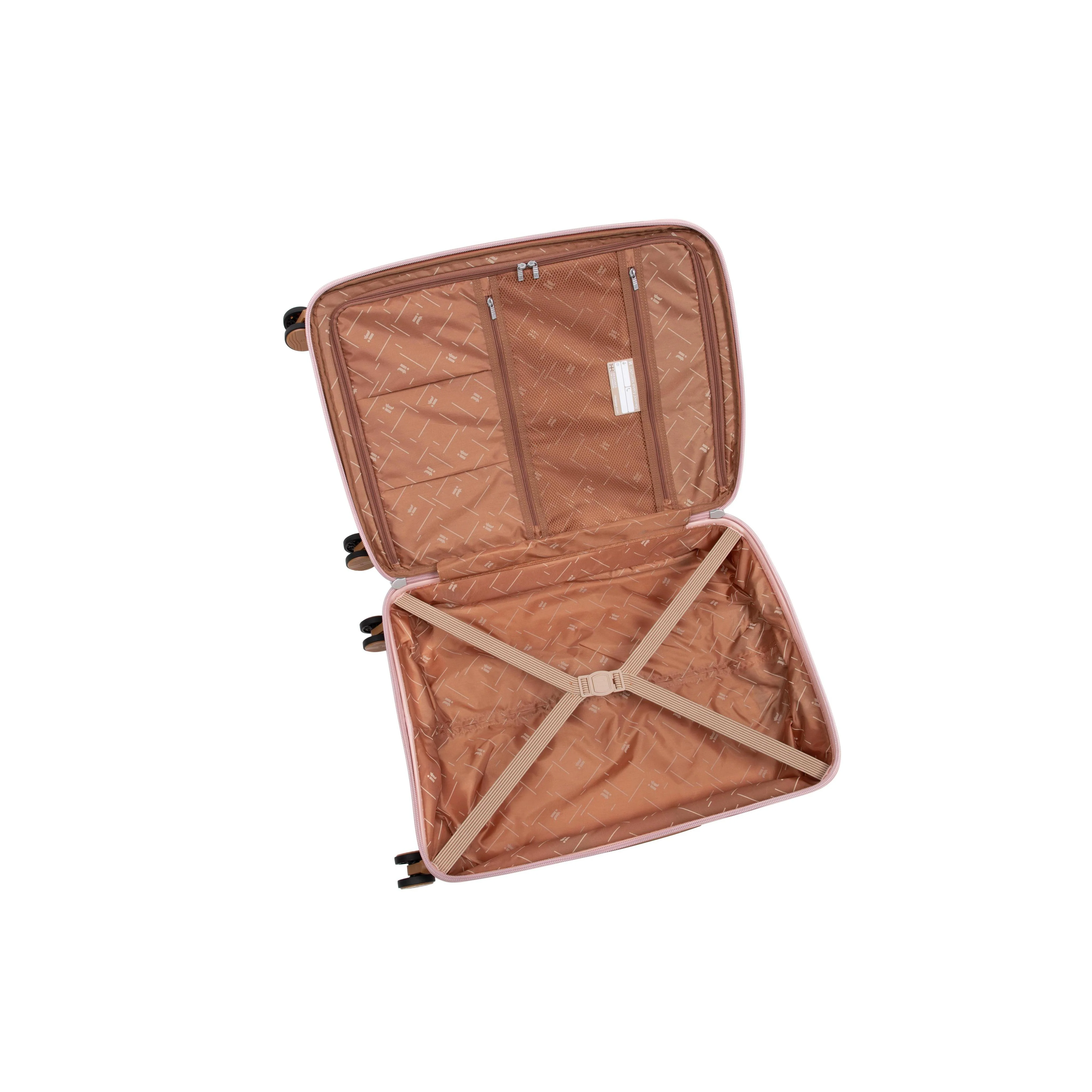 Continuous 26" Hardside Checked 8 Wheel Expandable Spinner (Peach Whip) - Image 7