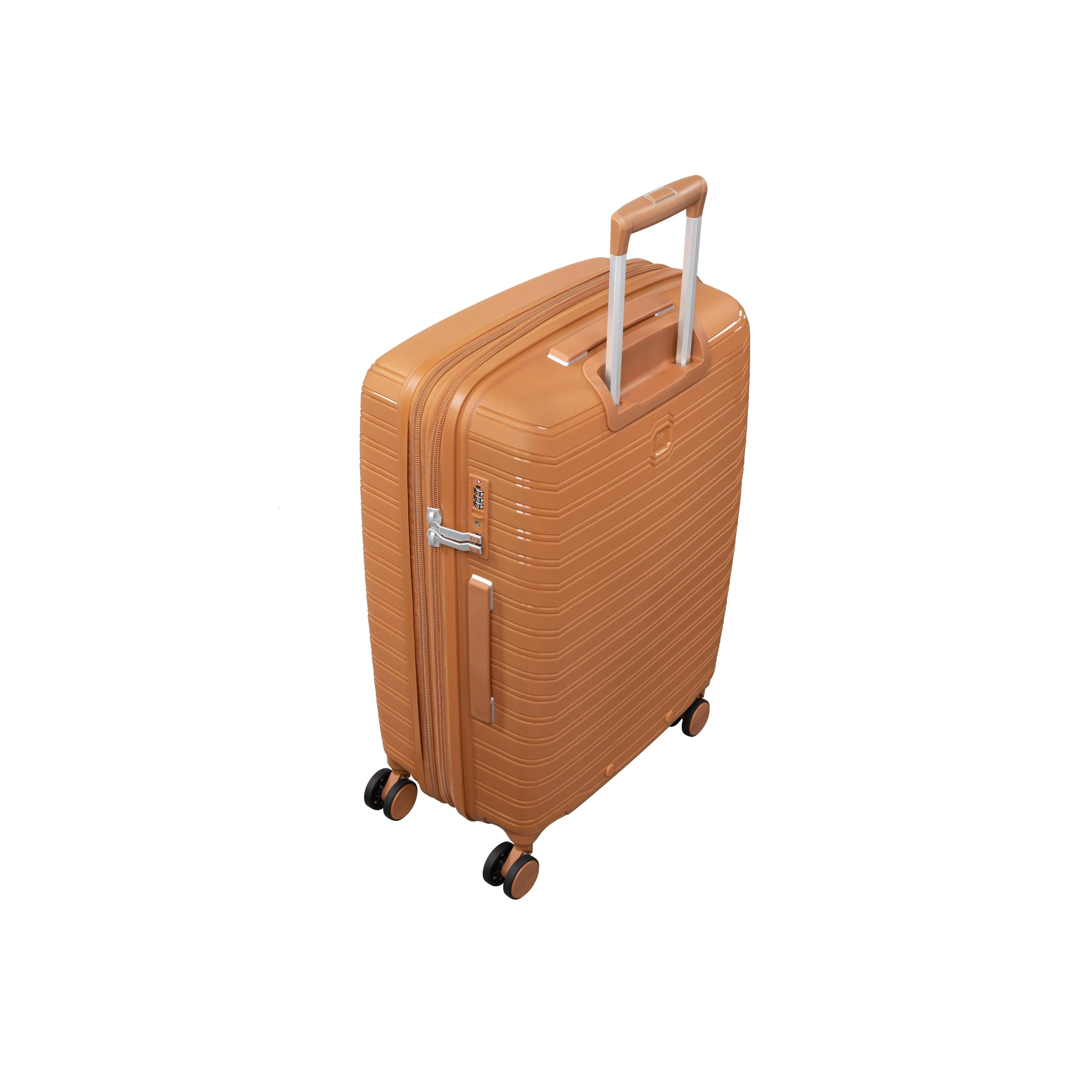 Continuous 26" Hardside Checked 8 Wheel Expandable Spinner (Pumpkin Spice) - Image 4