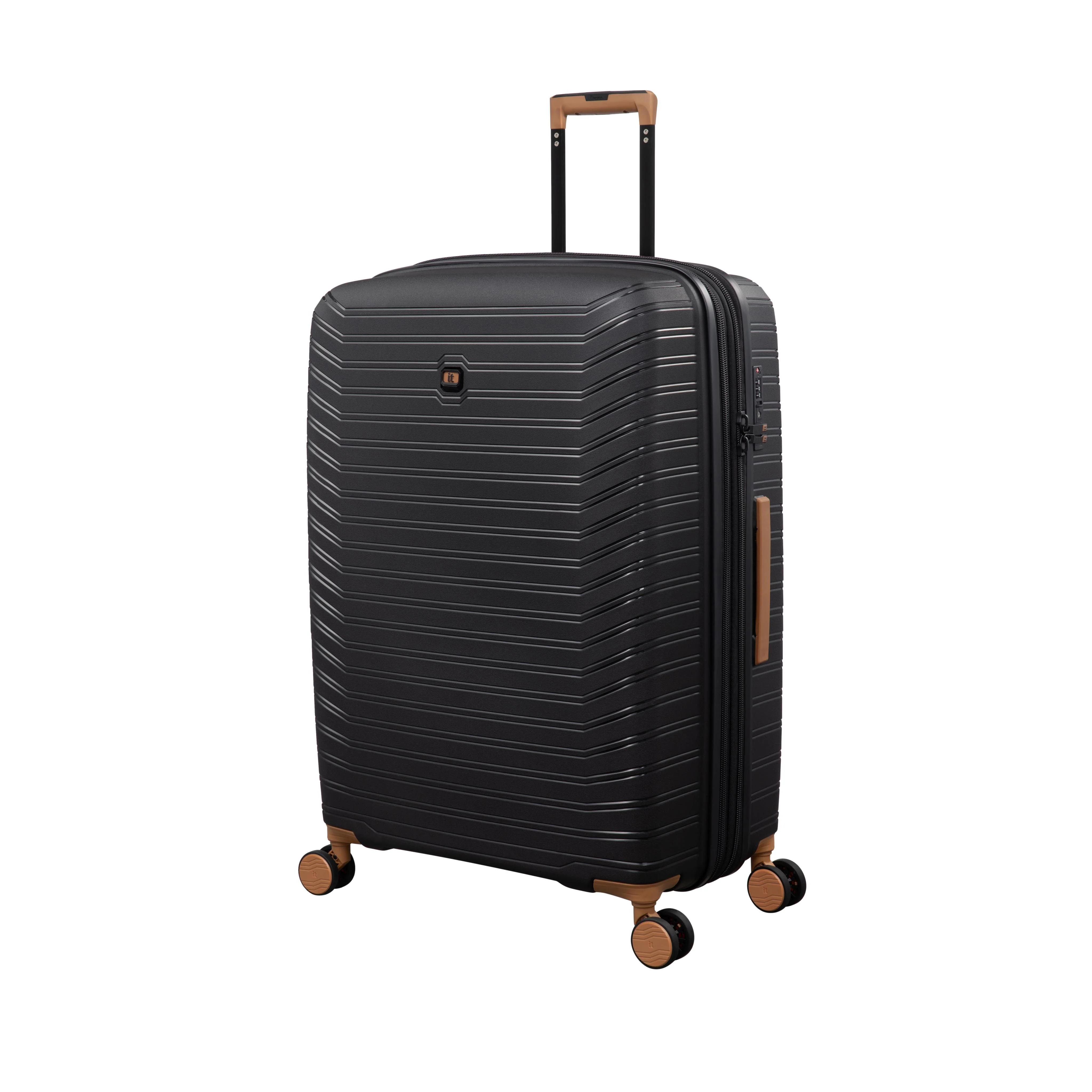 Continuous 30" Hardside Checked 8 Wheel Expandable Spinner (Black)