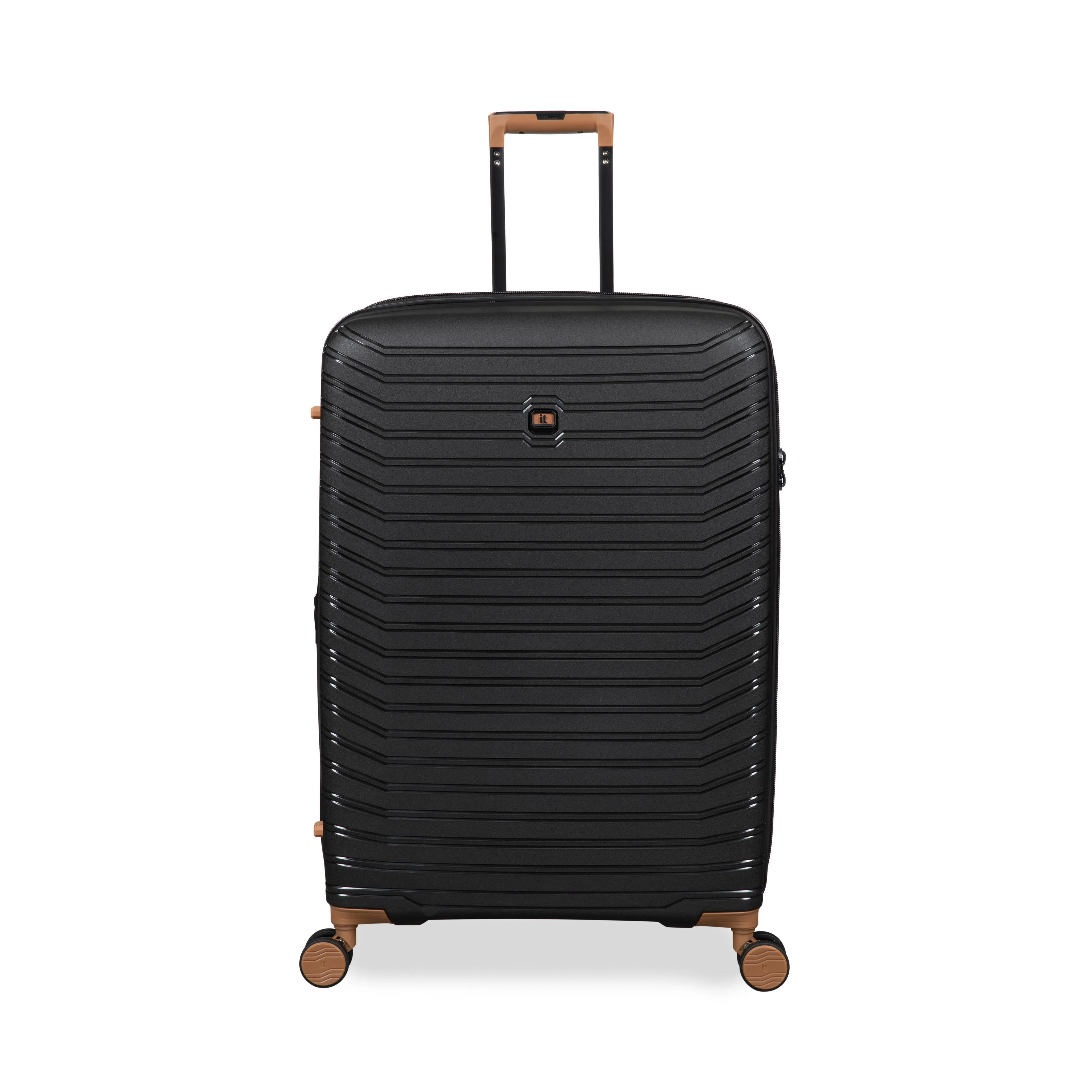 Continuous 30" Hardside Checked 8 Wheel Expandable Spinner (Black) - Image 2