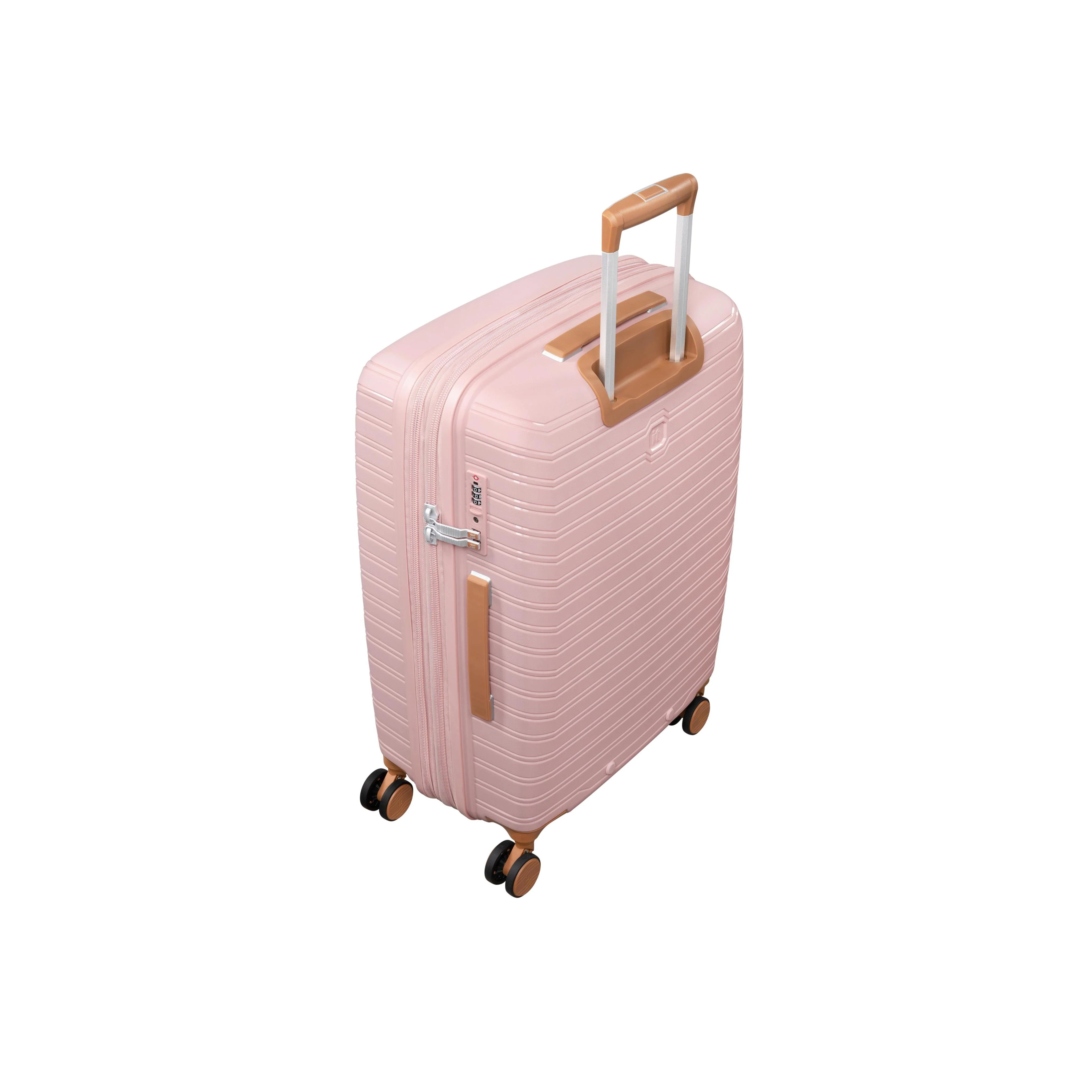 Continuous 34" Hardside Checked 8 Wheel Expandable Spinner (Peach Whip) - Image 4