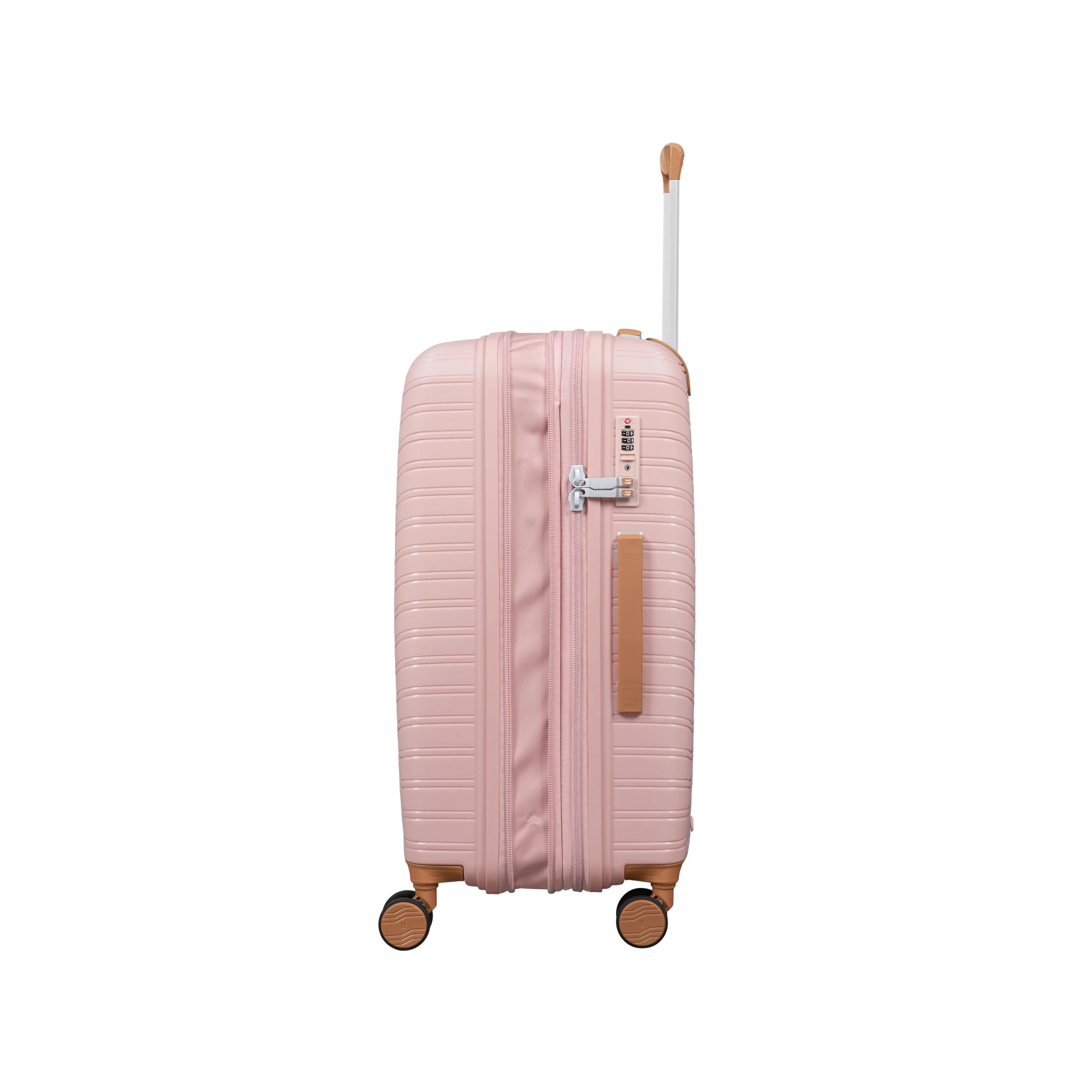 Continuous 34" Hardside Checked 8 Wheel Expandable Spinner (Peach Whip) - Image 5