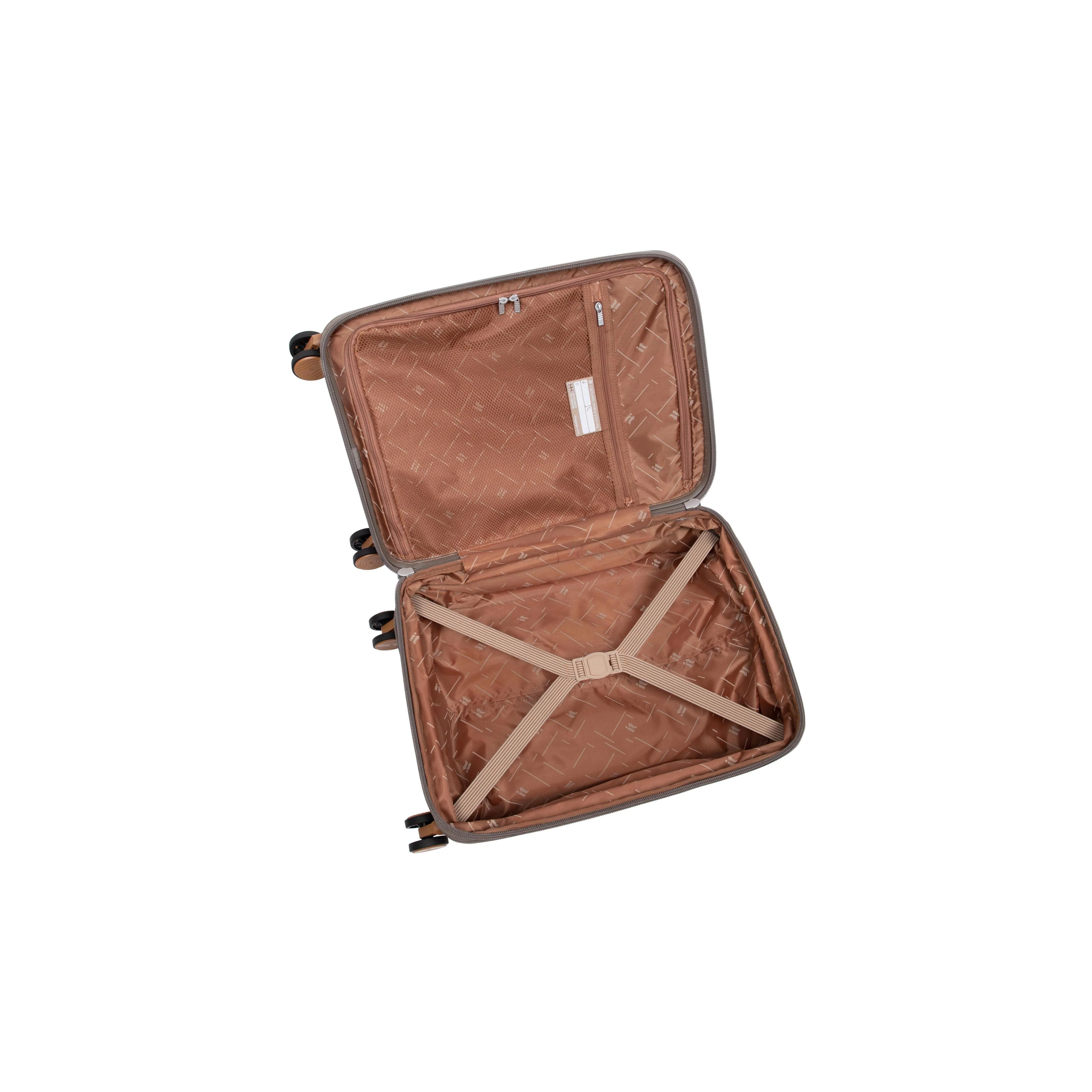 Continuous 4 Piece Hardside Expandable 8 Wheel Spinner Luggage Set with Soft-Pocket Carry-On (Coffee Quartz) - Image 16