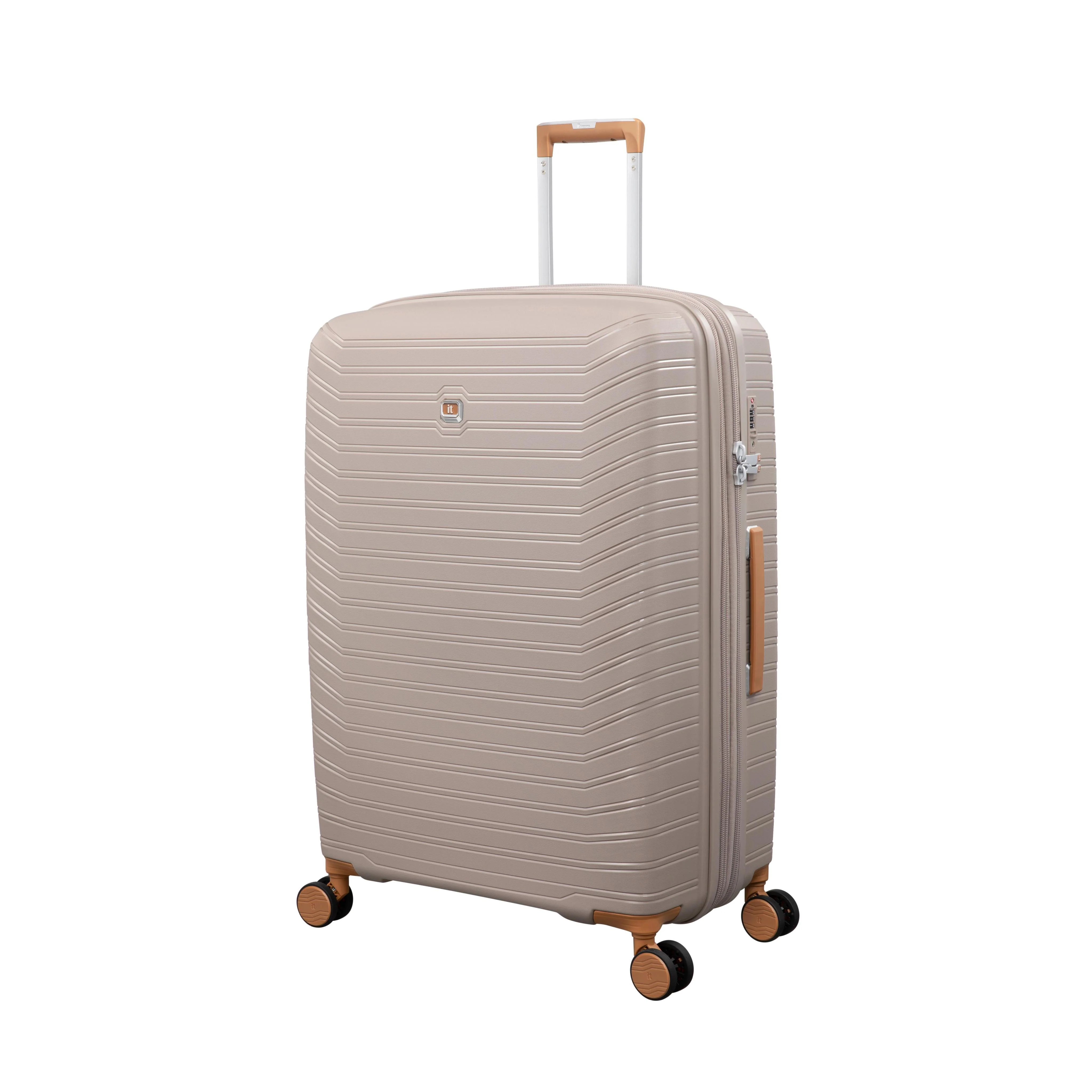 Continuous 4 Piece Hardside Expandable 8 Wheel Spinner Luggage Set with Soft-Pocket Carry-On (Crockery) - Image 6