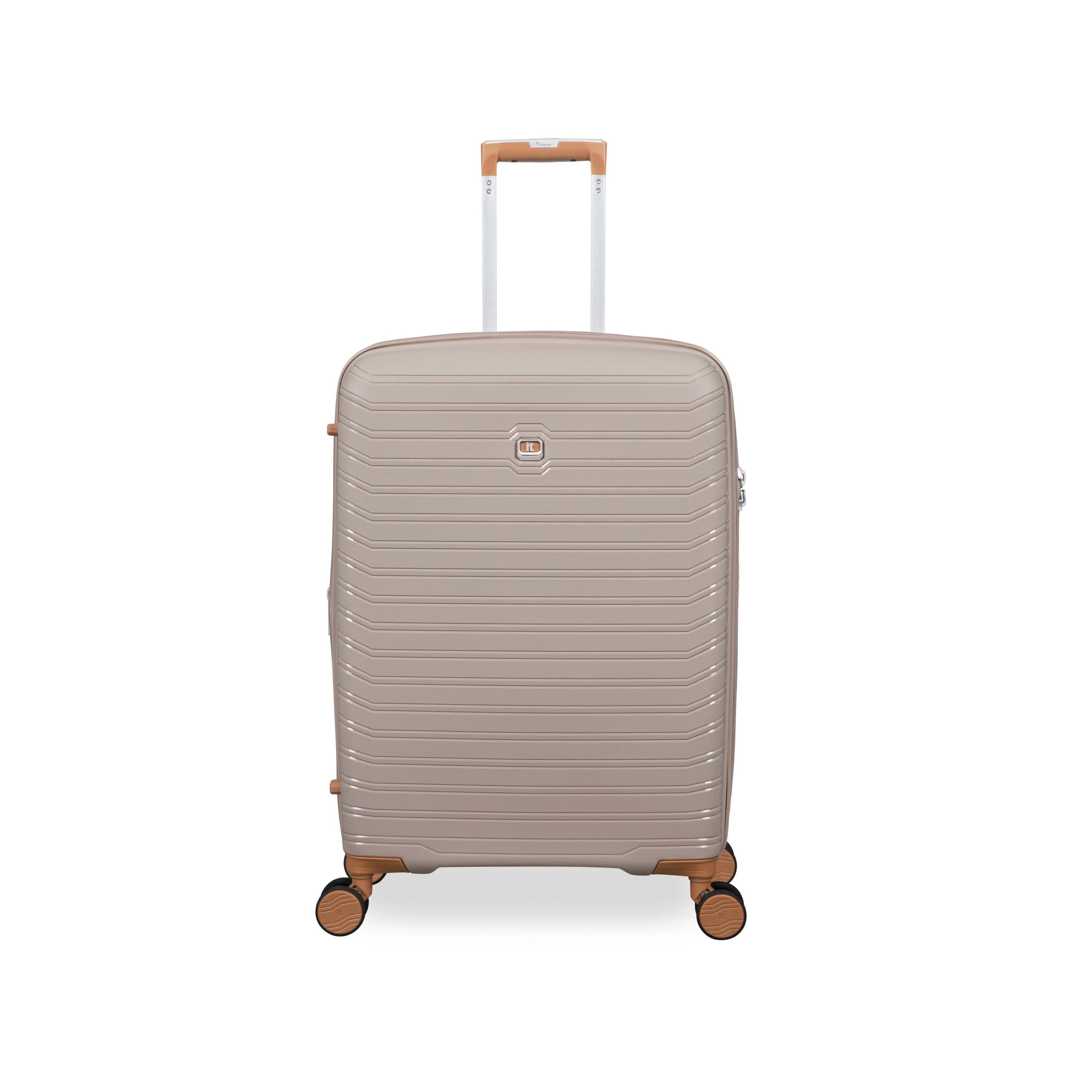 Continuous 4 Piece Hardside Expandable 8 Wheel Spinner Luggage Set with Soft-Pocket Carry-On (Crockery) - Image 9