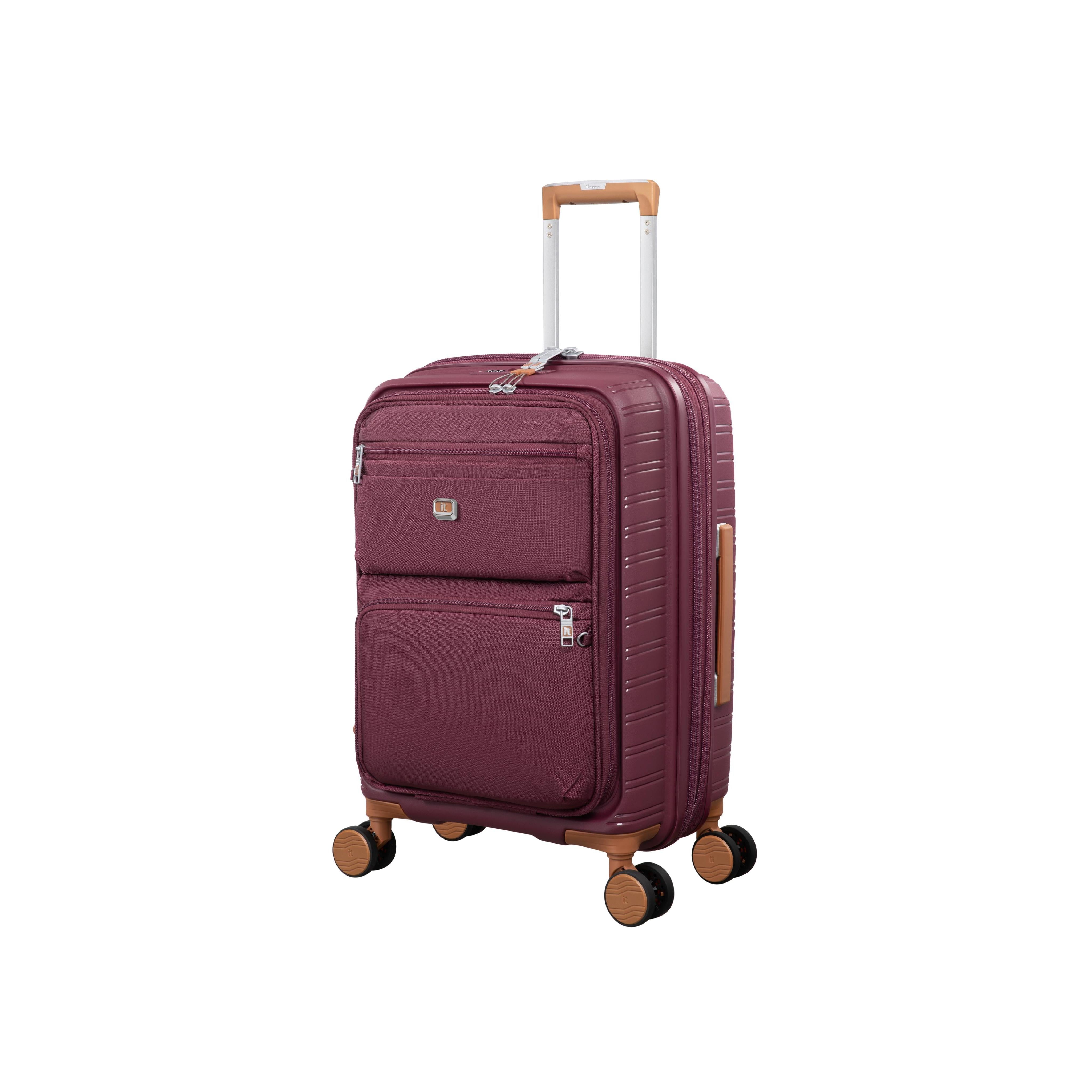 Continuous 4 Piece Hardside Expandable 8 Wheel Spinner Luggage Set with Soft-Pocket Carry-On (French Port) - Image 4