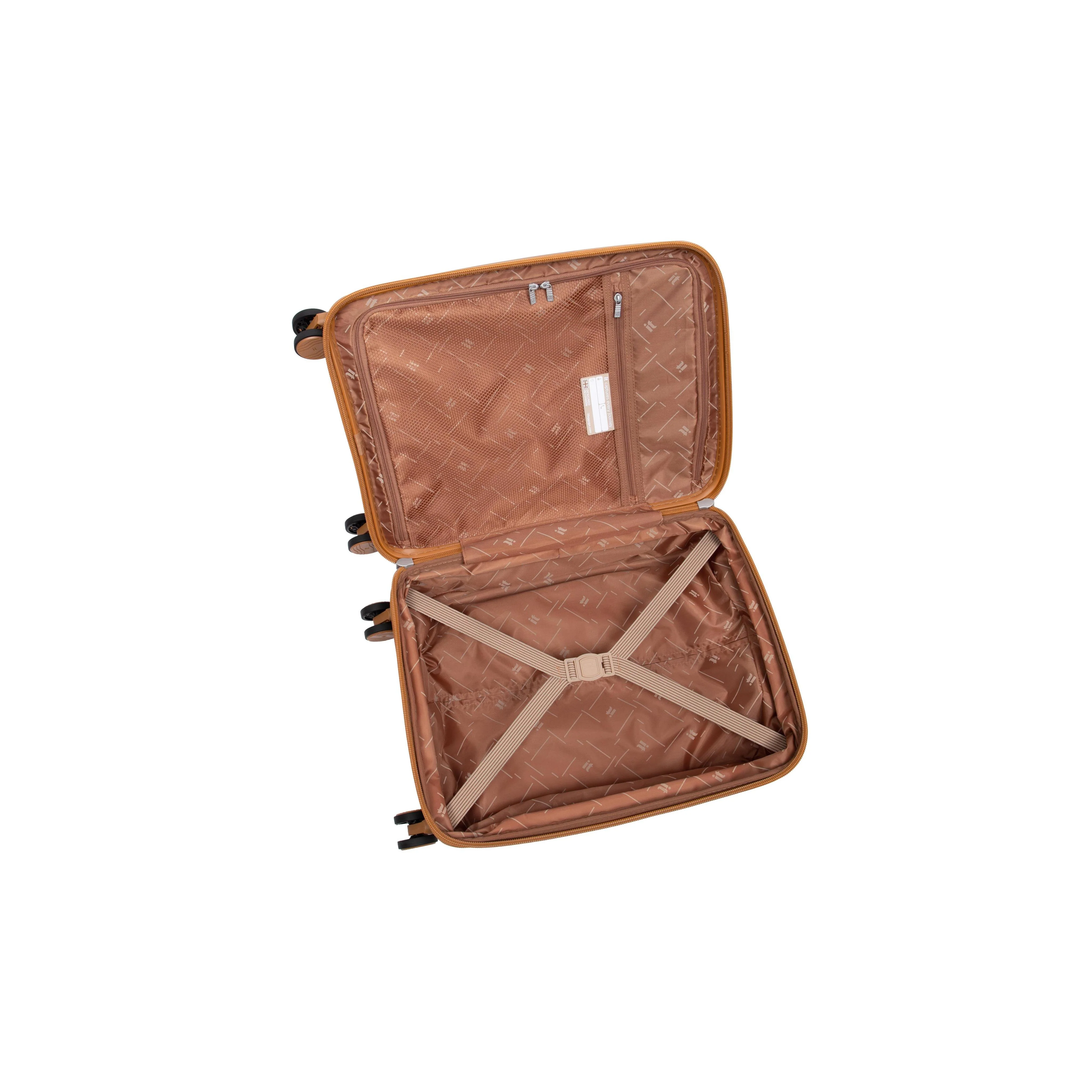 Continuous 4 Piece Hardside Expandable 8 Wheel Spinner Luggage Set with Soft-Pocket Carry-On (Pumpkin Spice) - Image 16