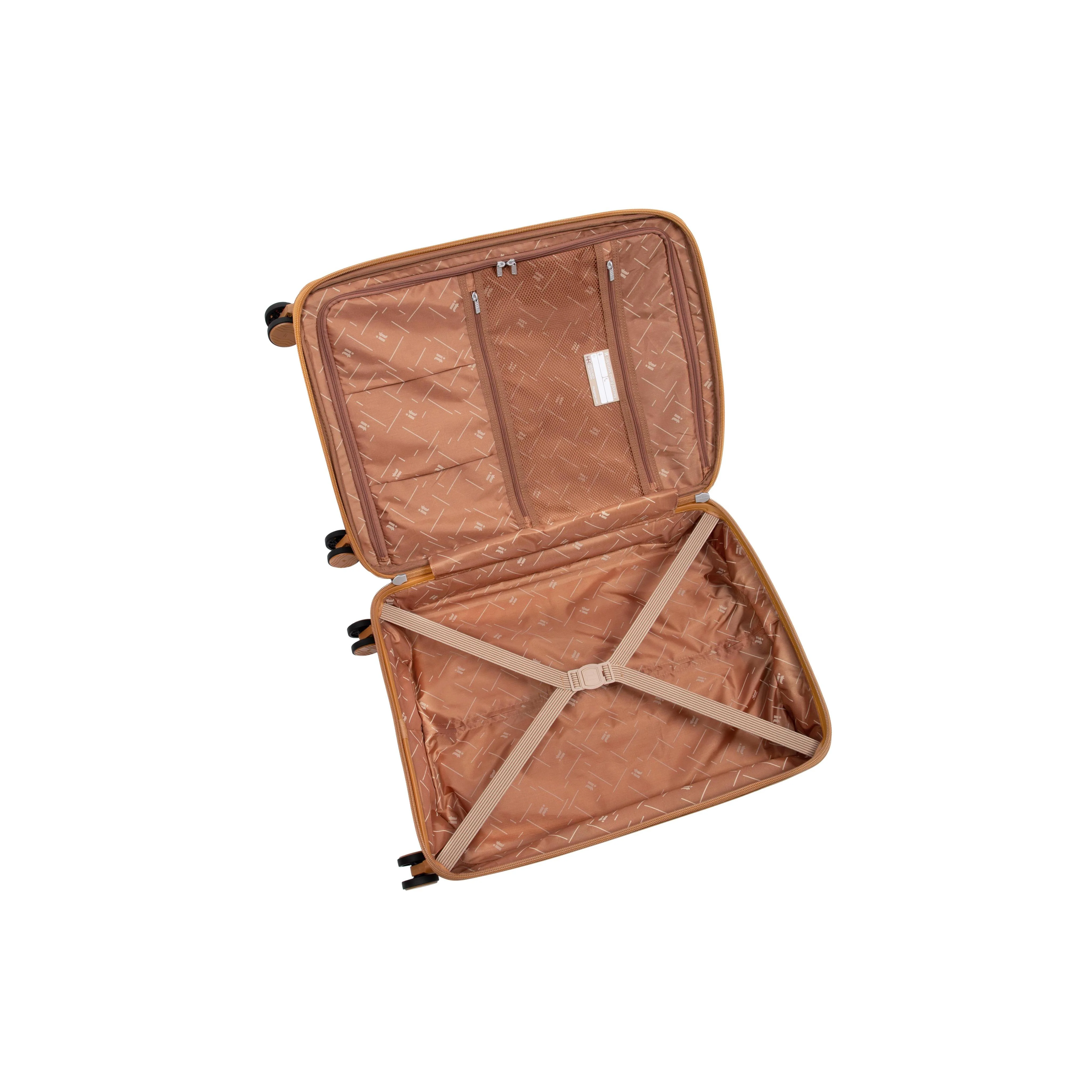 Continuous 4 Piece Hardside Expandable 8 Wheel Spinner Luggage Set with Soft-Pocket Carry-On (Pumpkin Spice) - Image 17