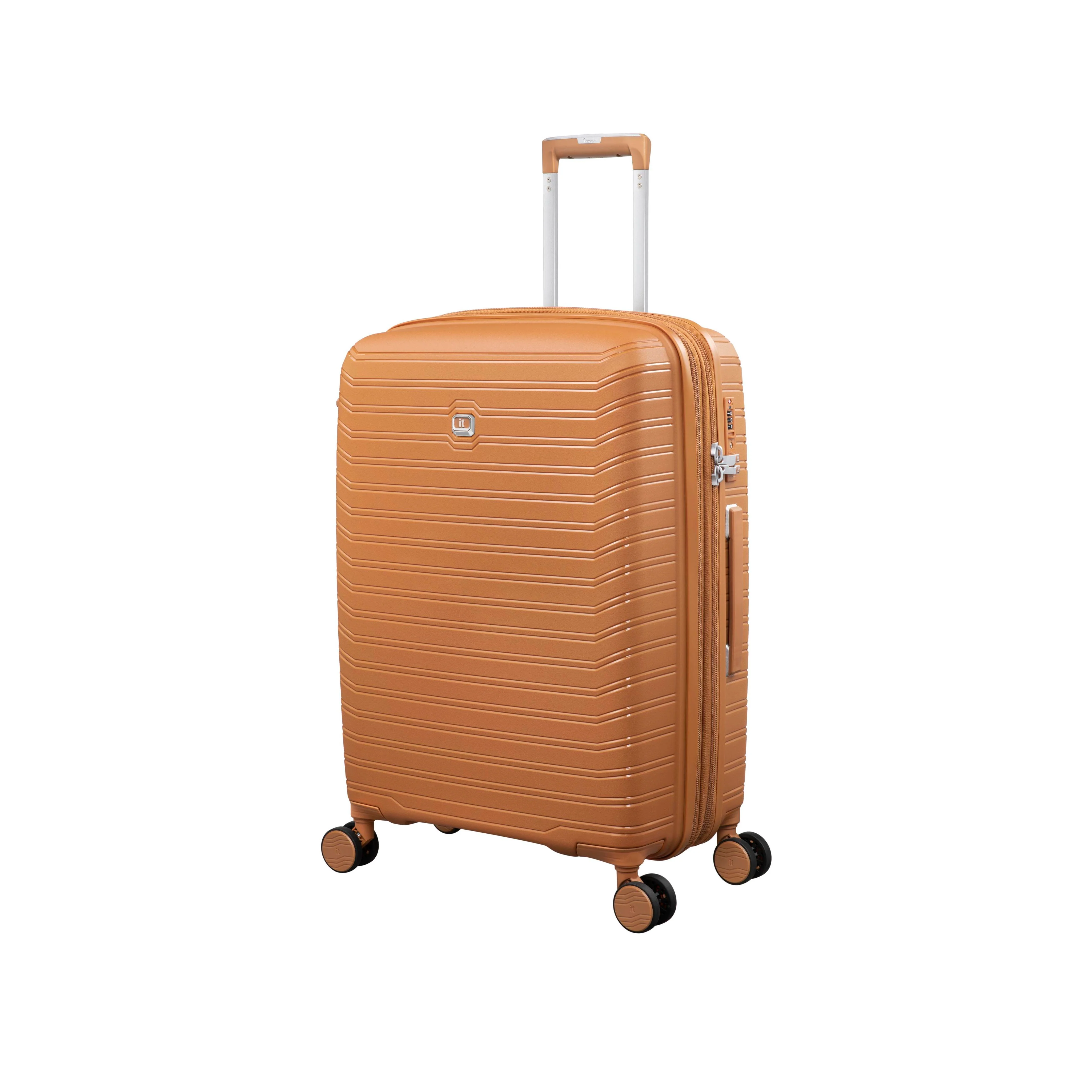 Continuous 4 Piece Hardside Expandable 8 Wheel Spinner Luggage Set with Soft-Pocket Carry-On (Pumpkin Spice) - Image 5