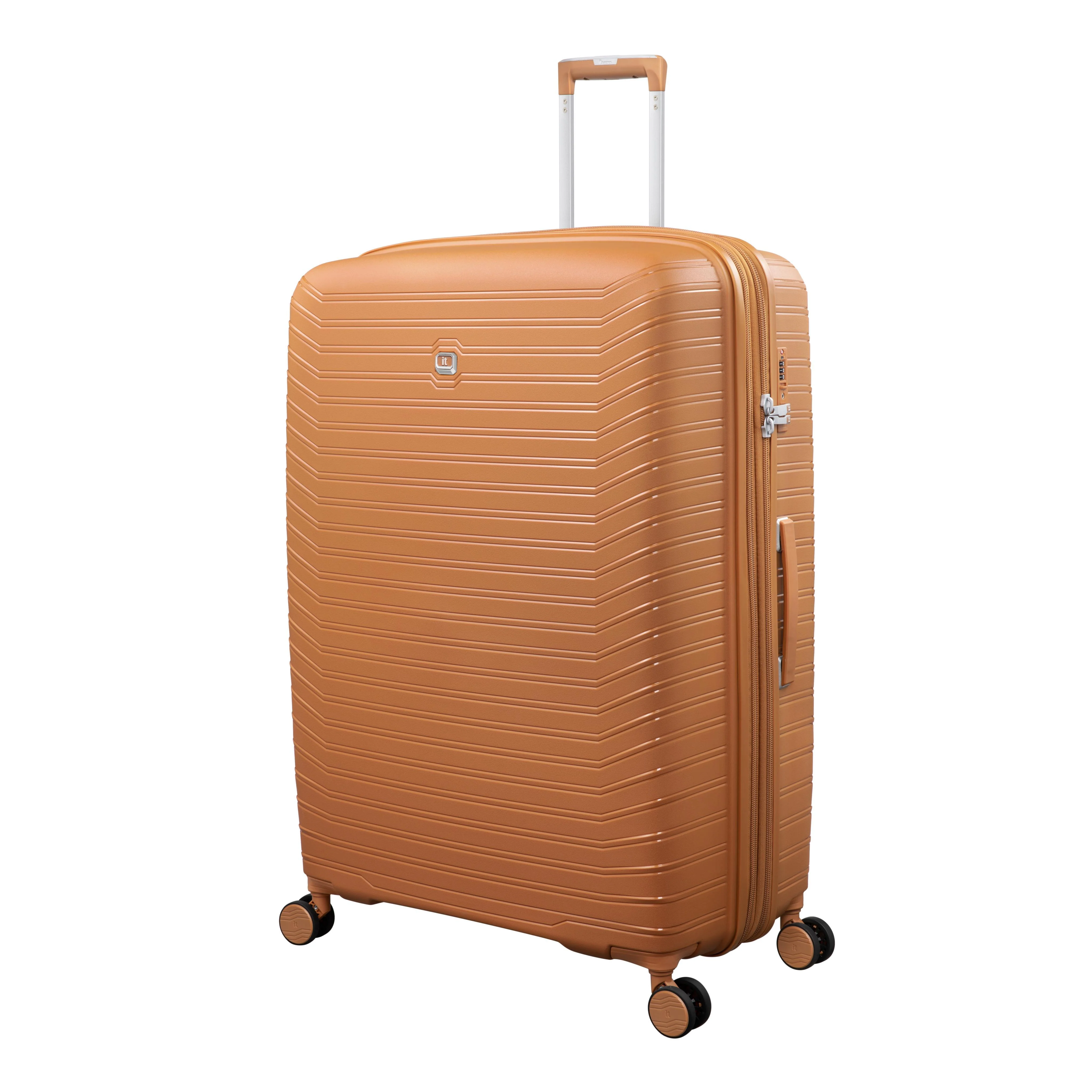 Continuous 4 Piece Hardside Expandable 8 Wheel Spinner Luggage Set with Soft-Pocket Carry-On (Pumpkin Spice) - Image 7