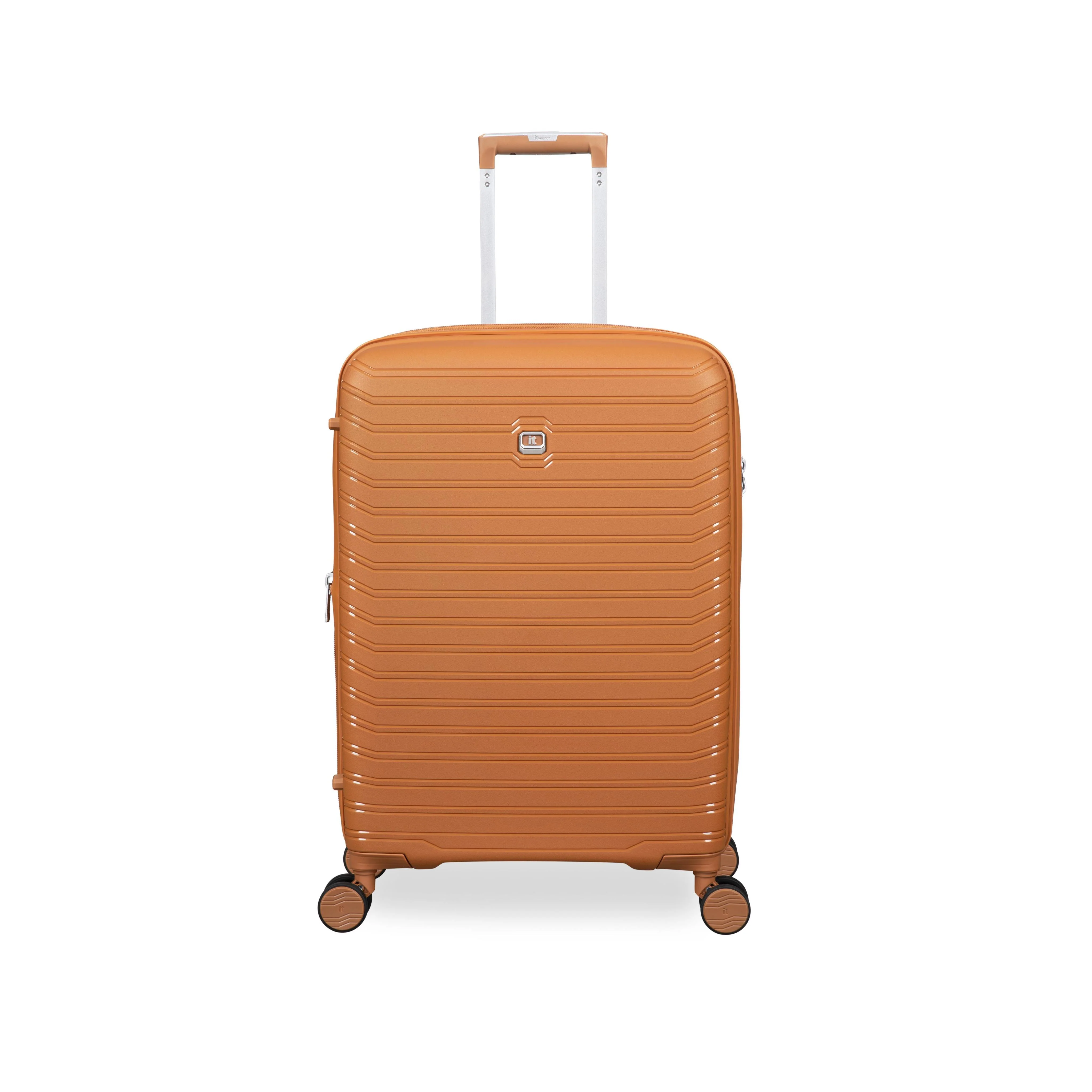Continuous 4 Piece Hardside Expandable 8 Wheel Spinner Luggage Set with Soft-Pocket Carry-On (Pumpkin Spice) - Image 9