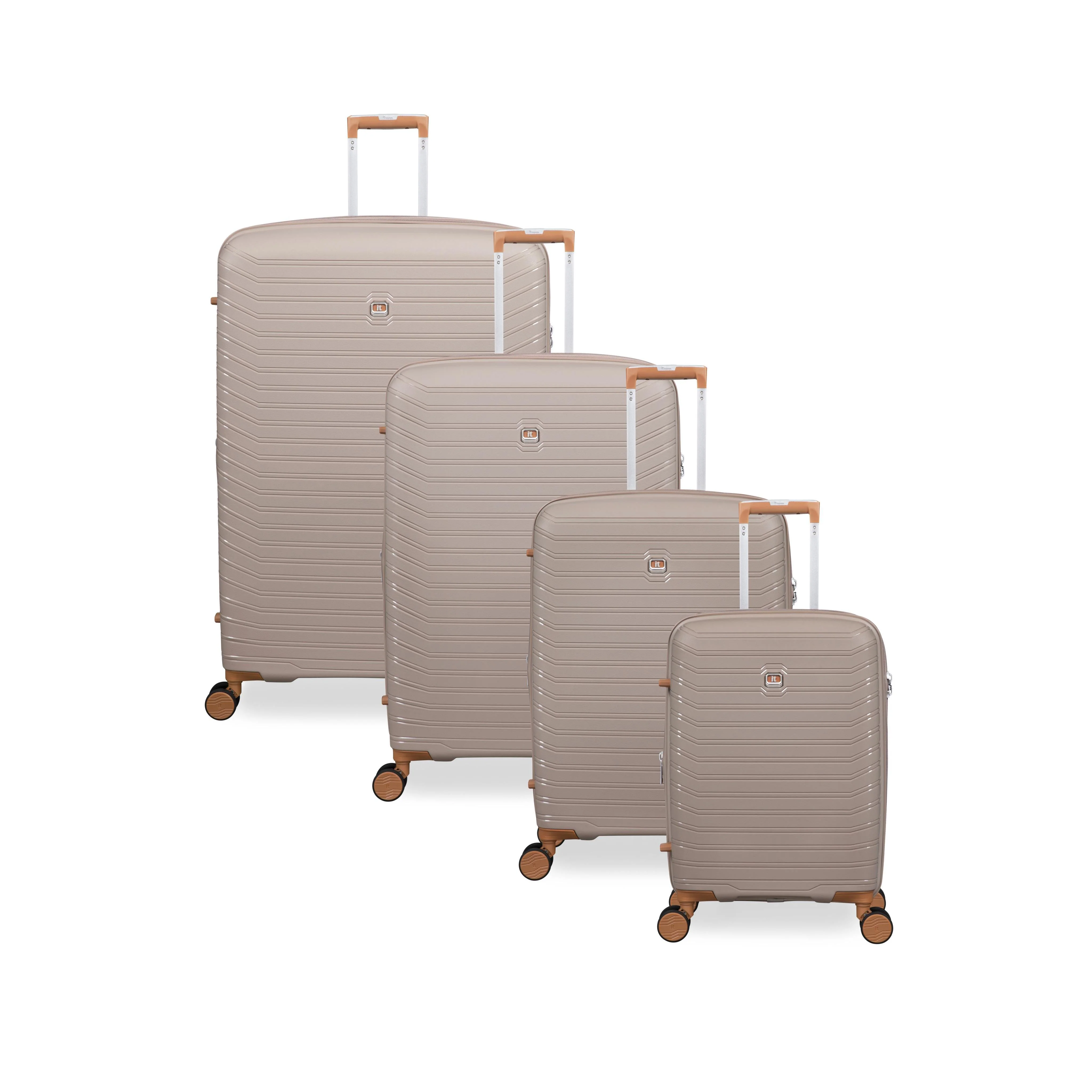 Continuous 4 Piece Hardside Expandable 8 Wheel Spinner Luggage Set (Crockery) - Image 2