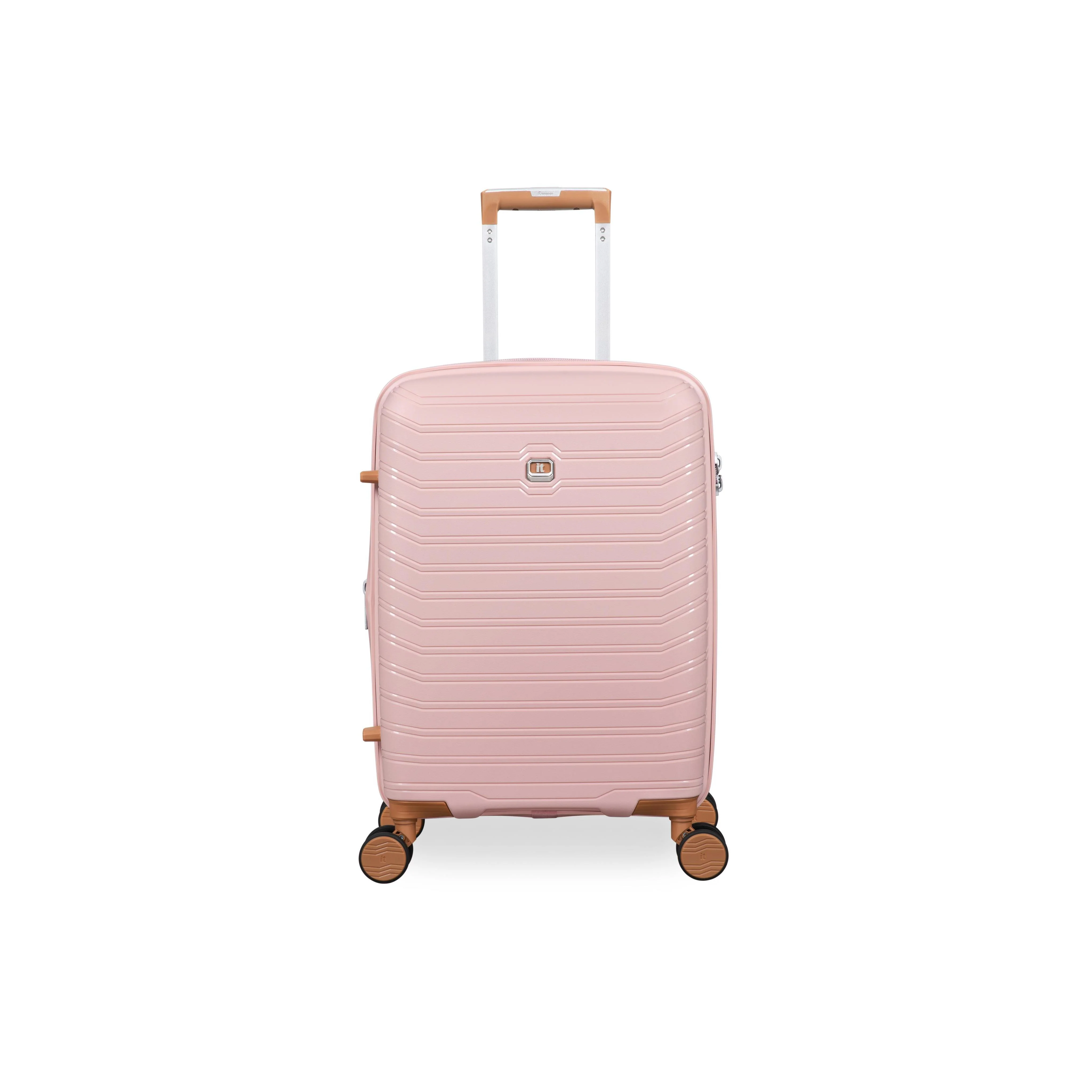 Continuous 4 Piece Hardside Expandable 8 Wheel Spinner Luggage Set (Peach Whip) - Image 11