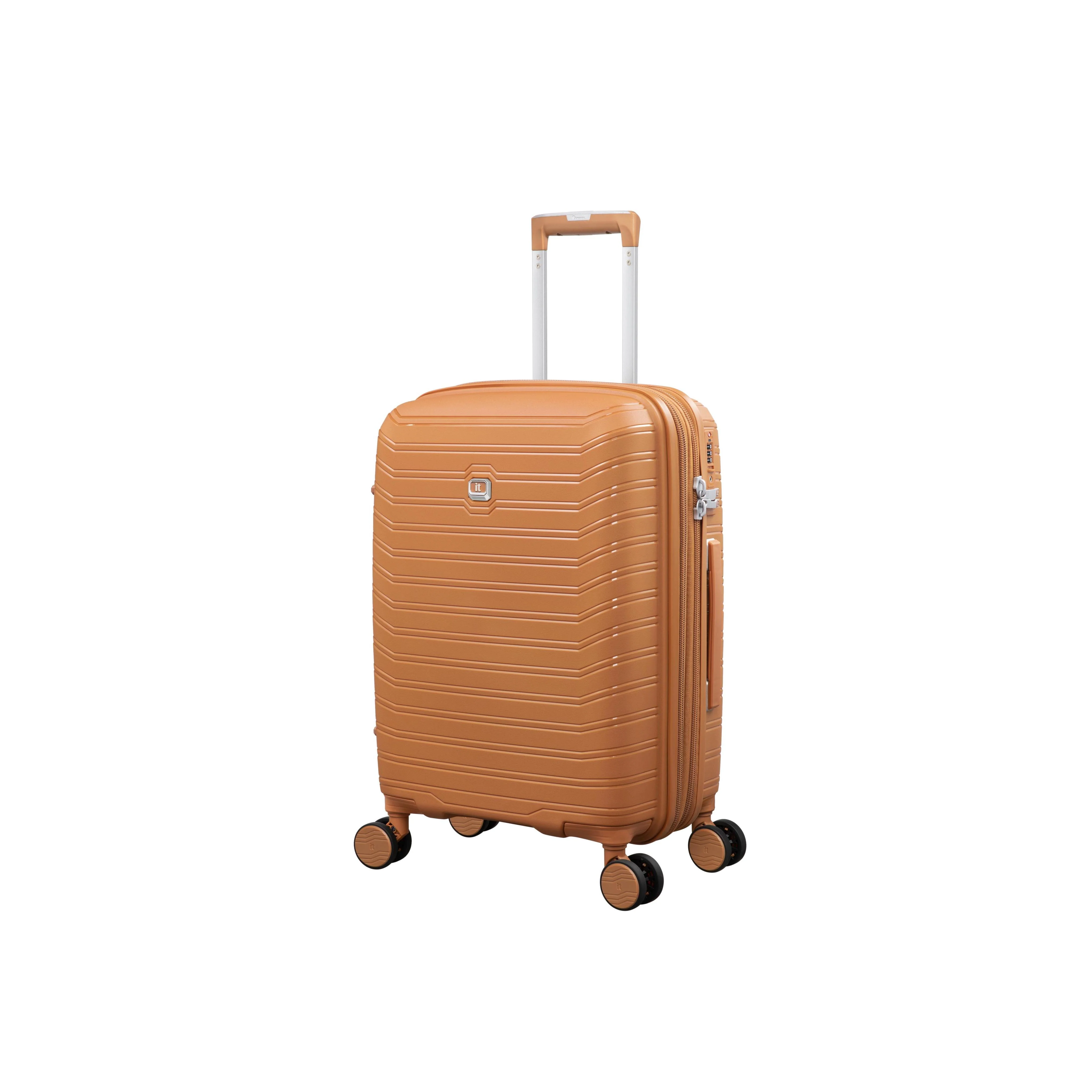 Continuous 4 Piece Hardside Expandable 8 Wheel Spinner Luggage Set (Pumpkin Spice) - Image 7