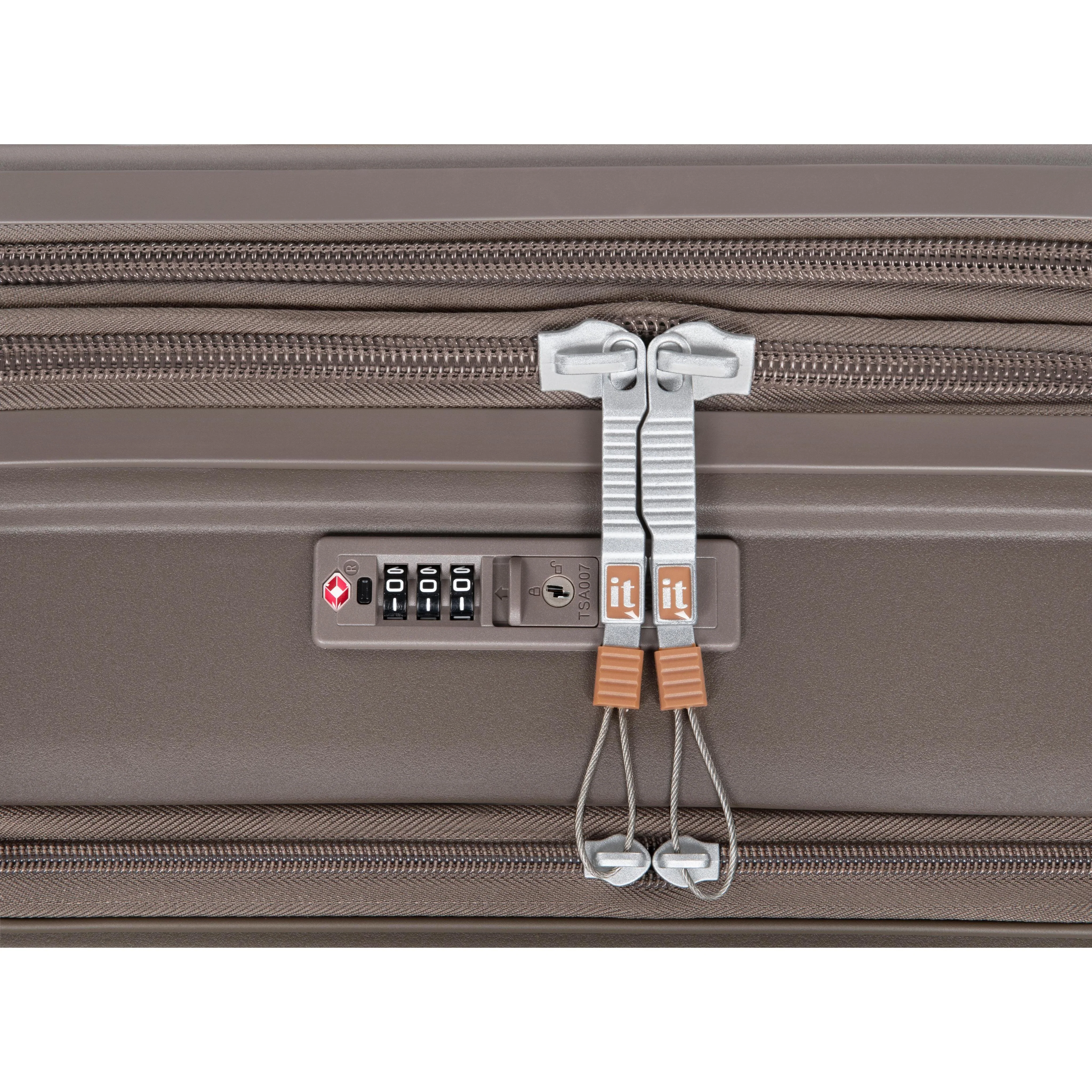 Continuous 4 Piece Hardside Expandable 8 Wheel Spinner Luggage Set with Hard-Pocket Carry-On (Coffee Quartz) - Image 19