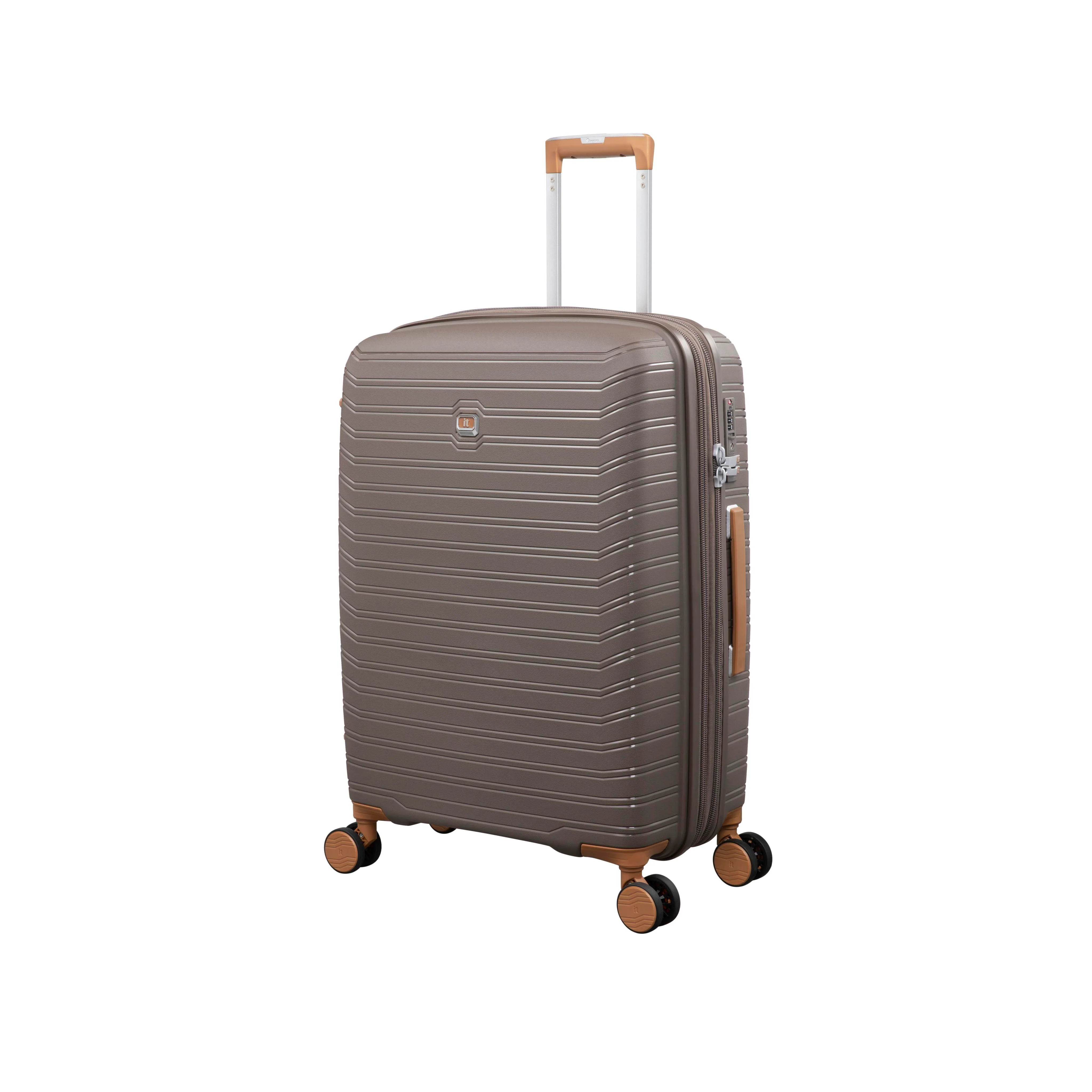 Continuous 4 Piece Hardside Expandable 8 Wheel Spinner Luggage Set with Hard-Pocket Carry-On (Coffee Quartz) - Image 5