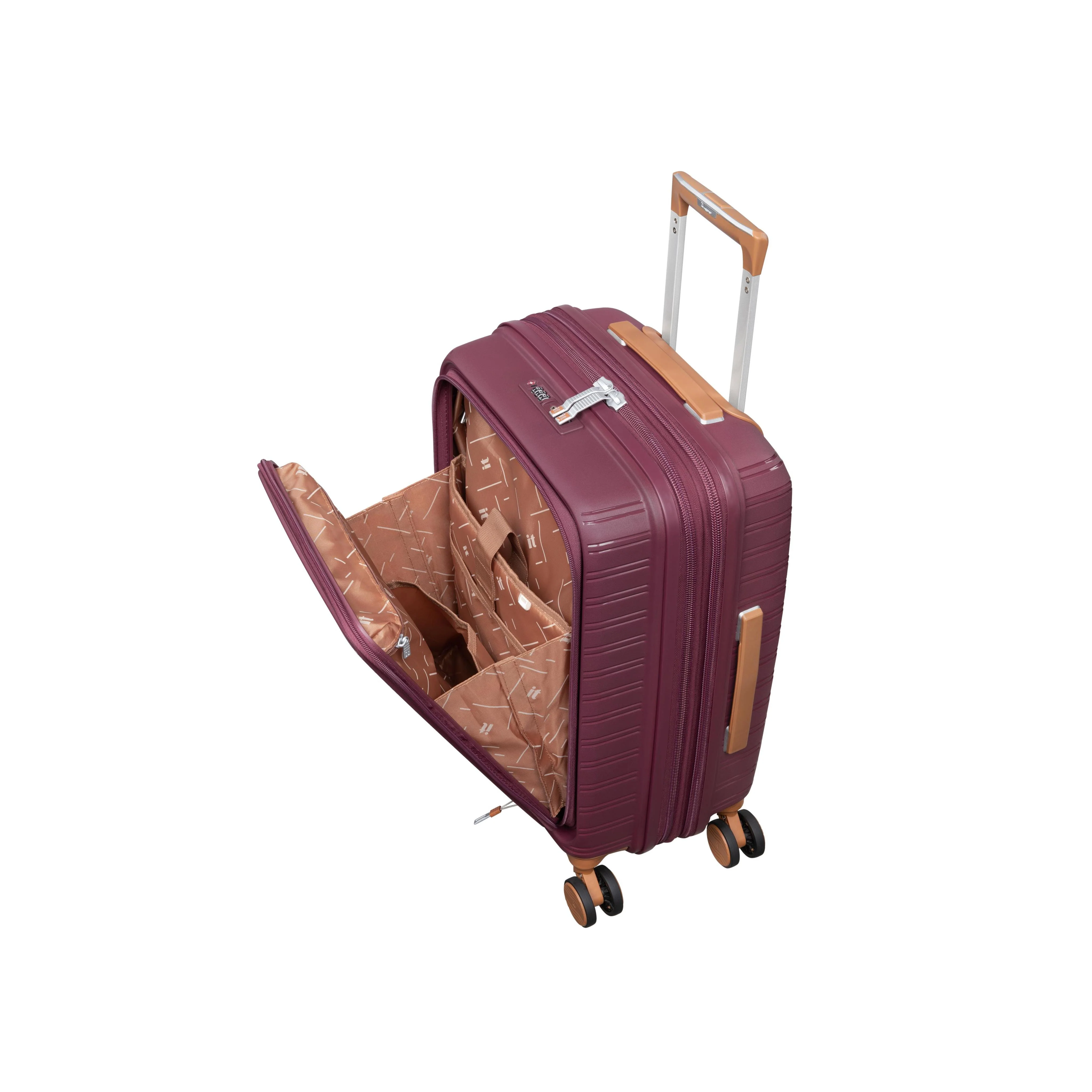 Continuous 4 Piece Hardside Expandable 8 Wheel Spinner Luggage Set with Hard-Pocket Carry-On (French Port) - Image 15