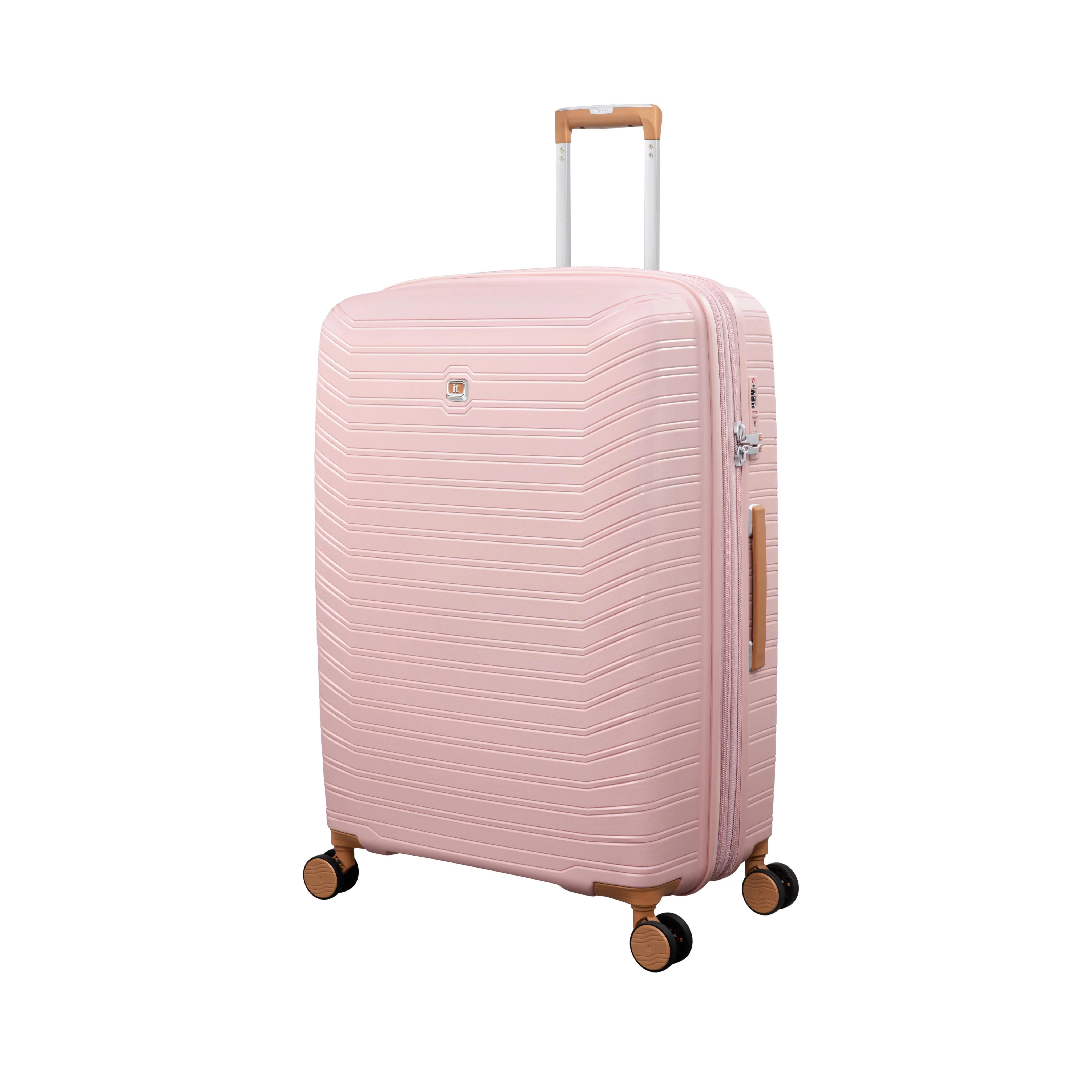 Continuous 4 Piece Hardside Expandable 8 Wheel Spinner Luggage Set with Hard-Pocket Carry-On (Peach Whip) - Image 6