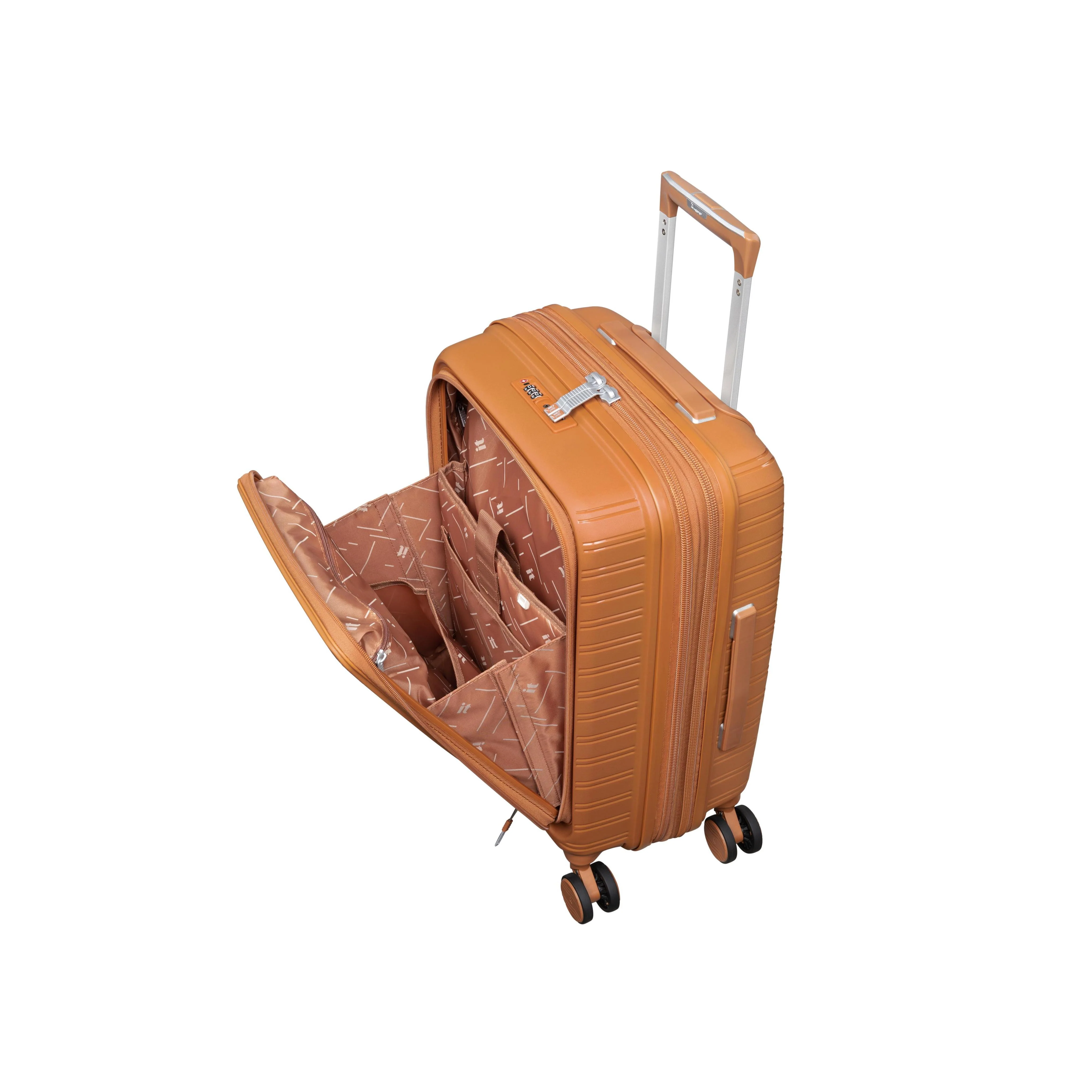 Continuous 4 Piece Hardside Expandable 8 Wheel Spinner Luggage Set with Hard-Pocket Carry-On (Pumpkin Spice) - Image 15