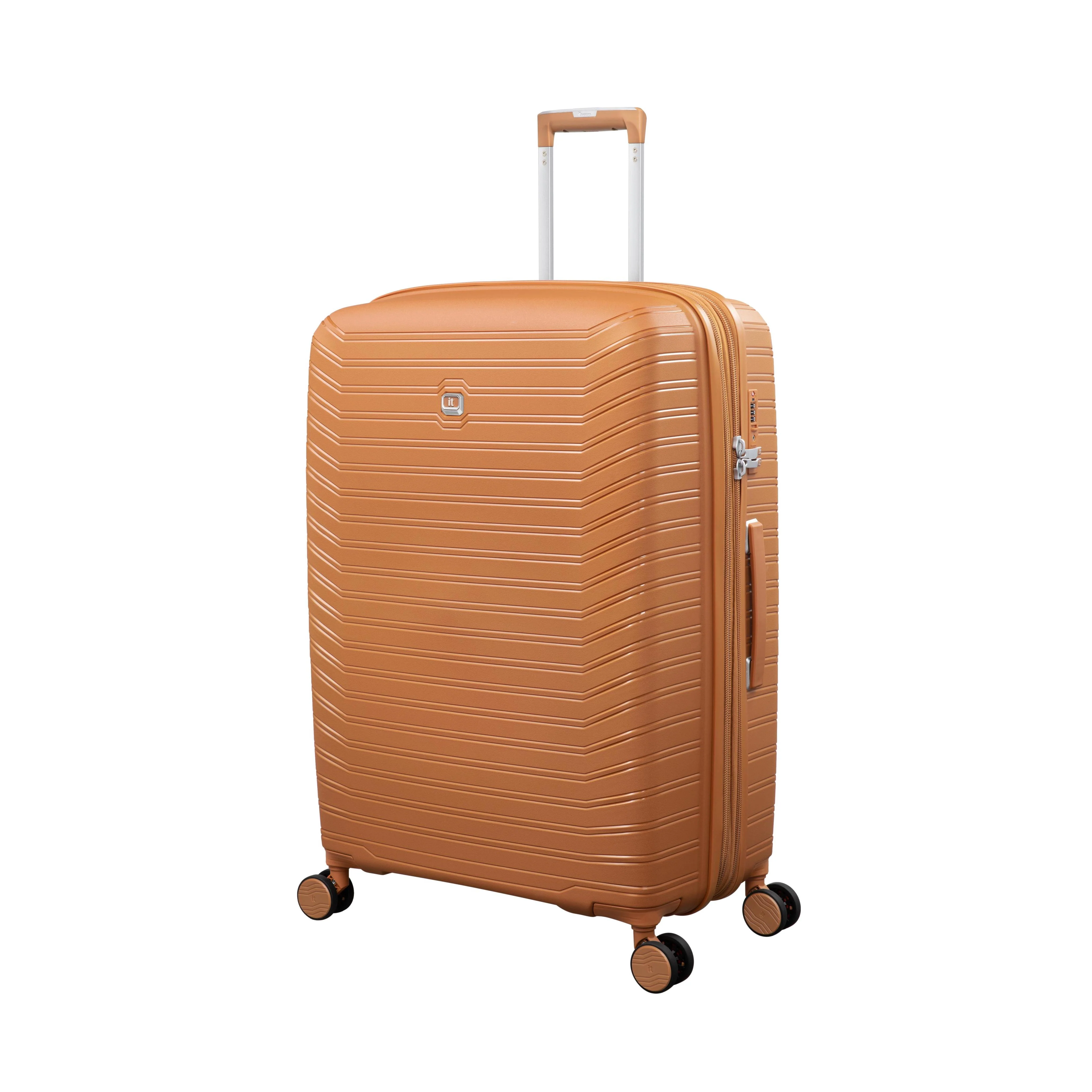 Continuous 4 Piece Hardside Expandable 8 Wheel Spinner Luggage Set with Hard-Pocket Carry-On (Pumpkin Spice) - Image 6