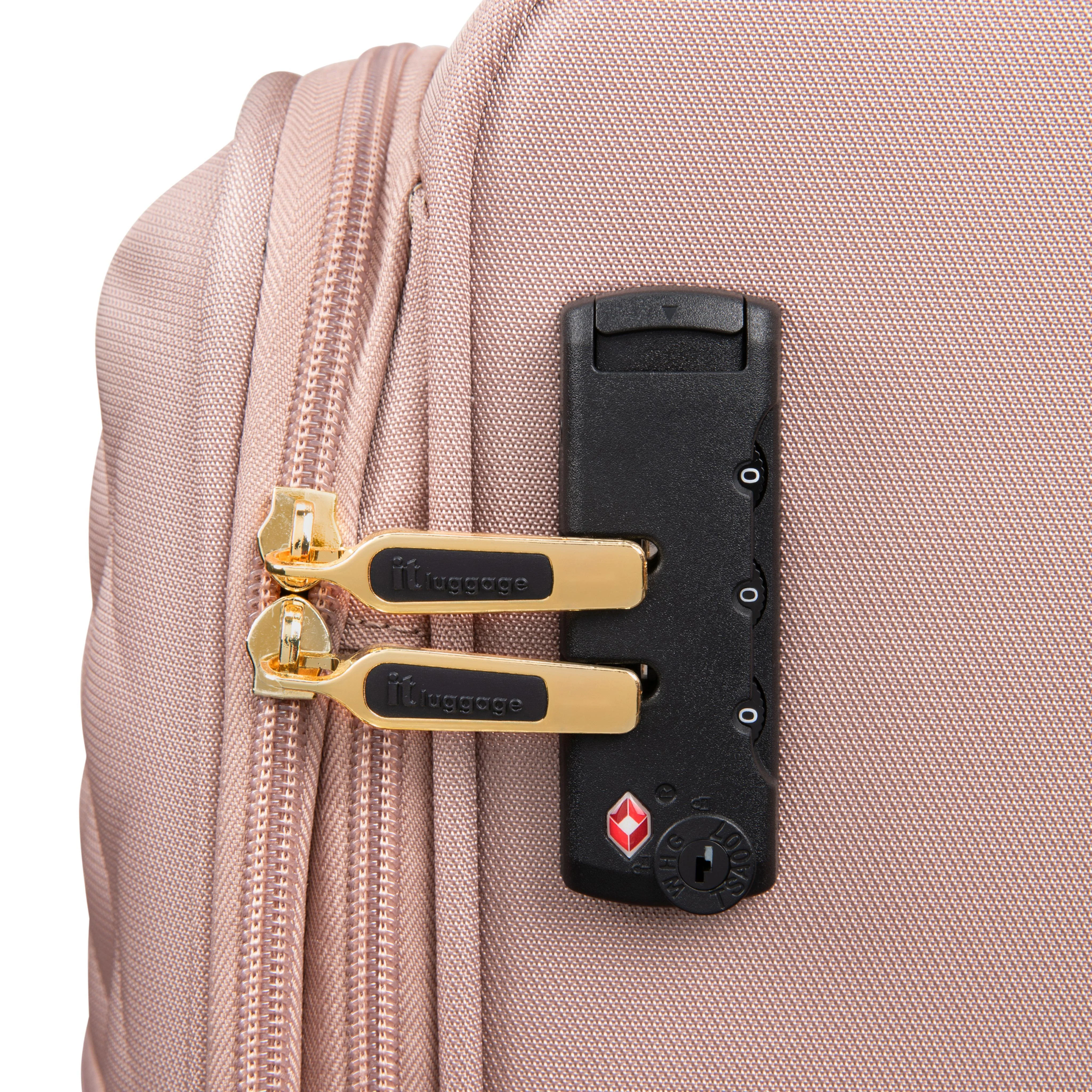 CLOSEOUT - Glimmering 22" Softside Carry-On 8 Wheel Spinner (Mink Gold) - Image 6