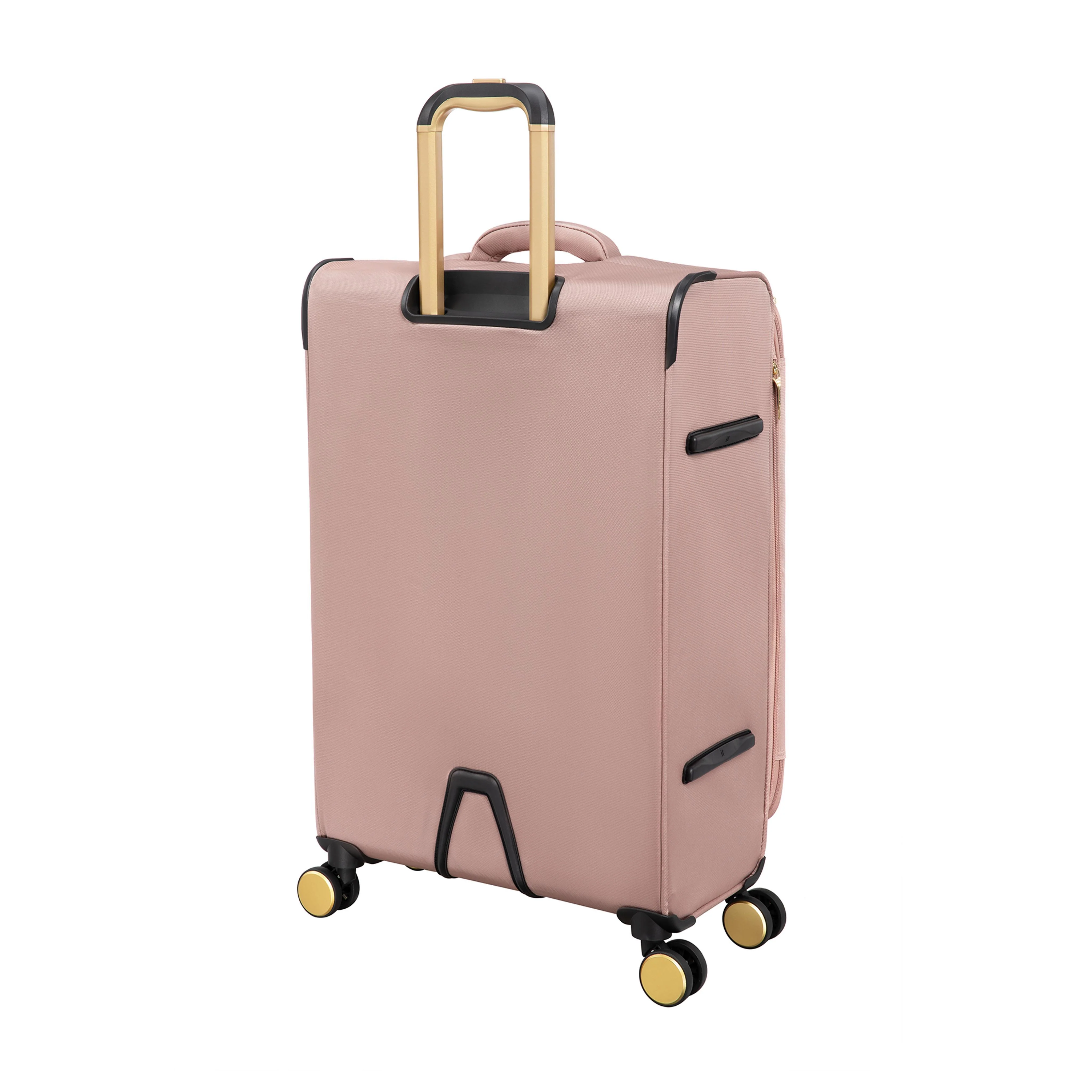 CLOSEOUT - Glimmering 28" Softside Checked 8 Wheel Spinner (Mink Gold) - Image 4