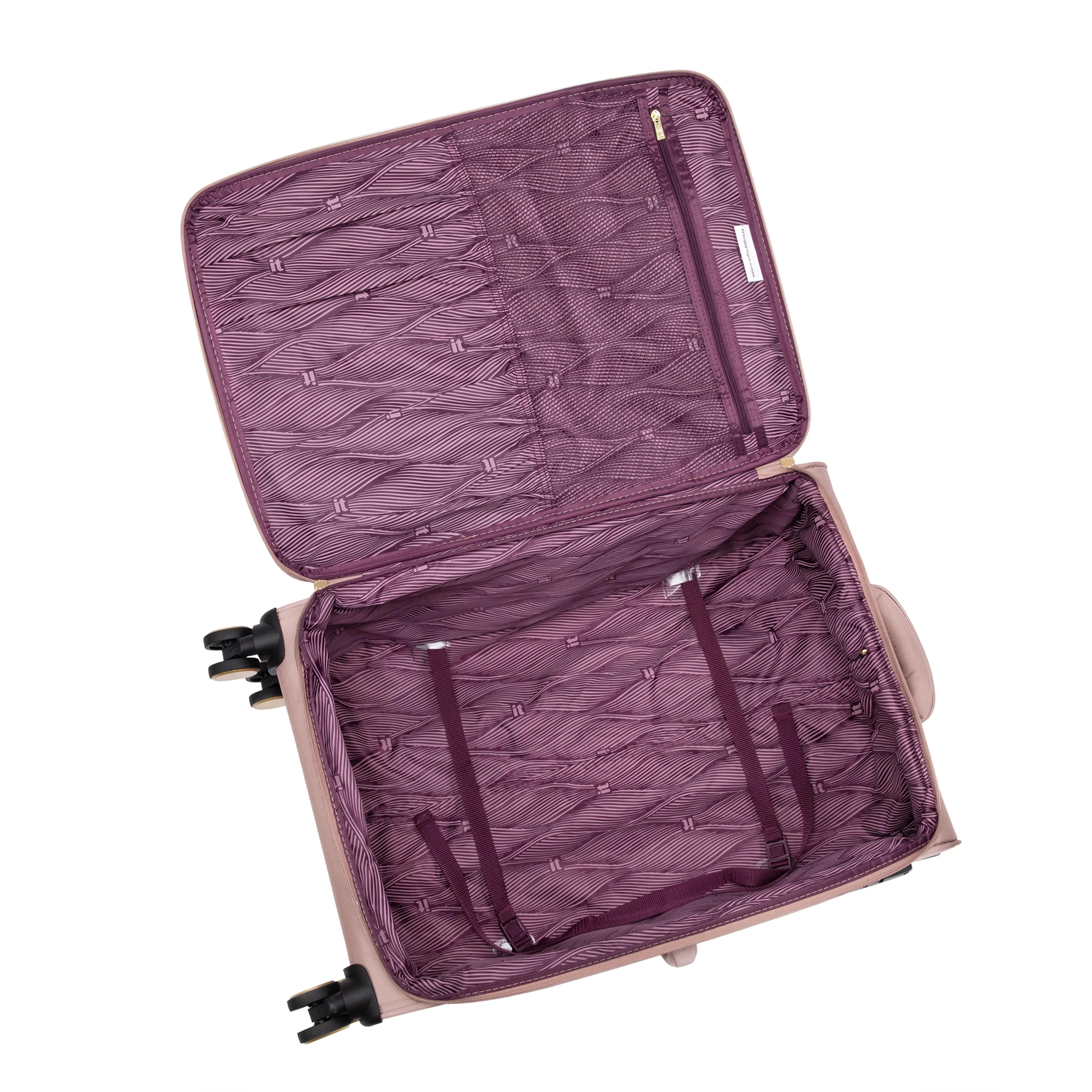 CLOSEOUT - Glimmering 28" Softside Checked 8 Wheel Spinner (Mink Gold) - Image 7